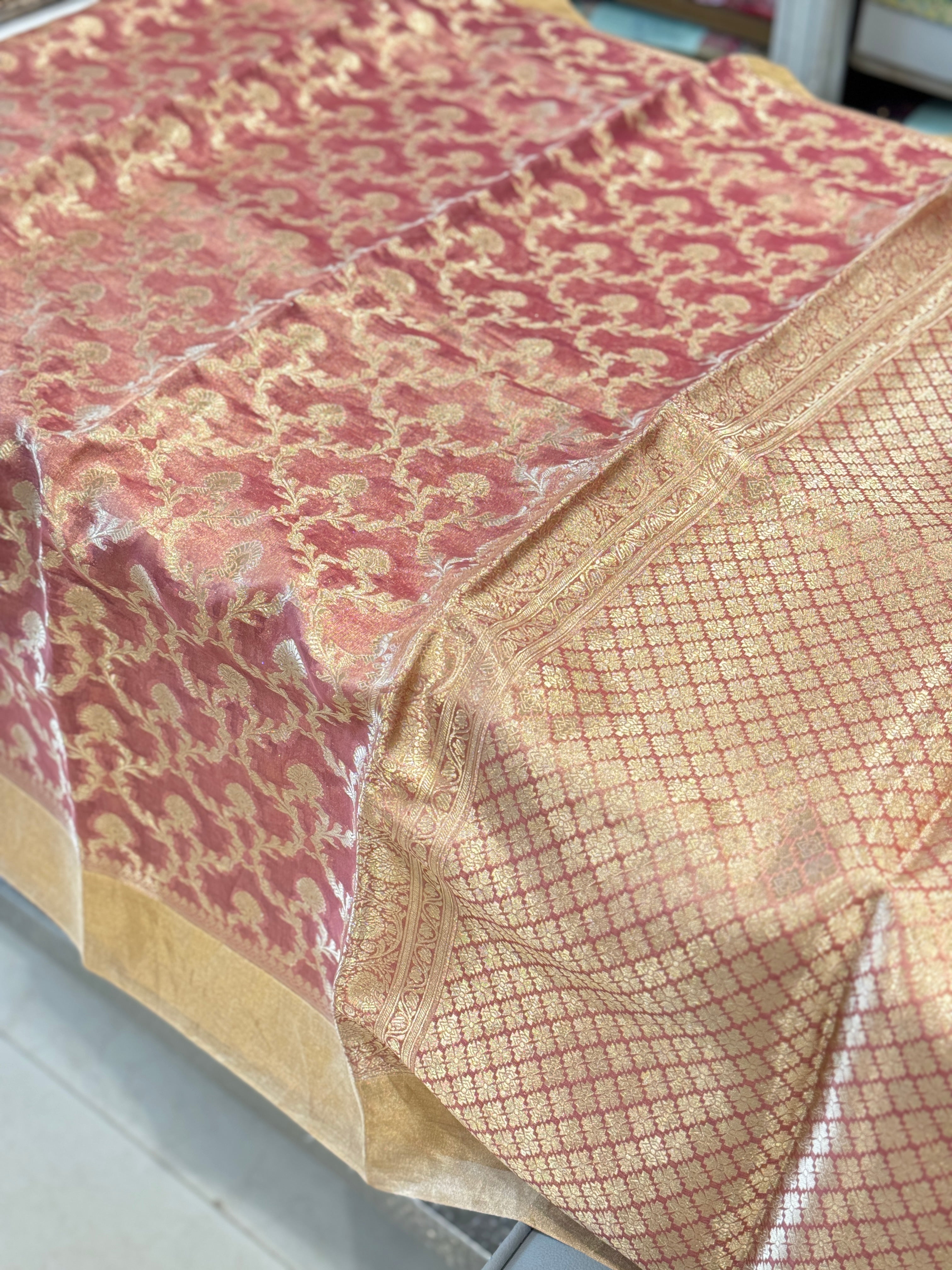 Rani Banarasi Pure Tissue Weaved Saree