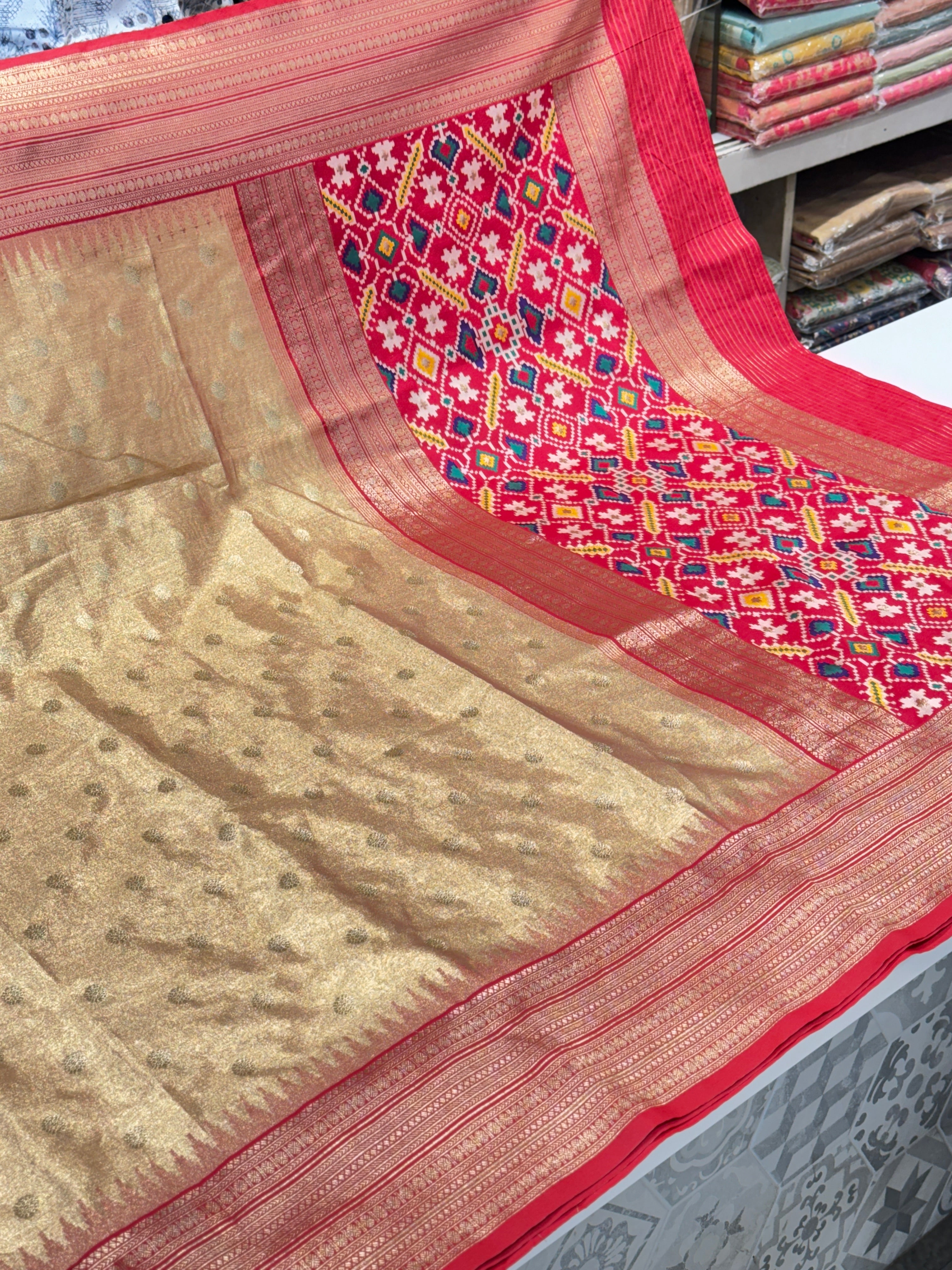Tissue Patola with Kanchi Border Saree