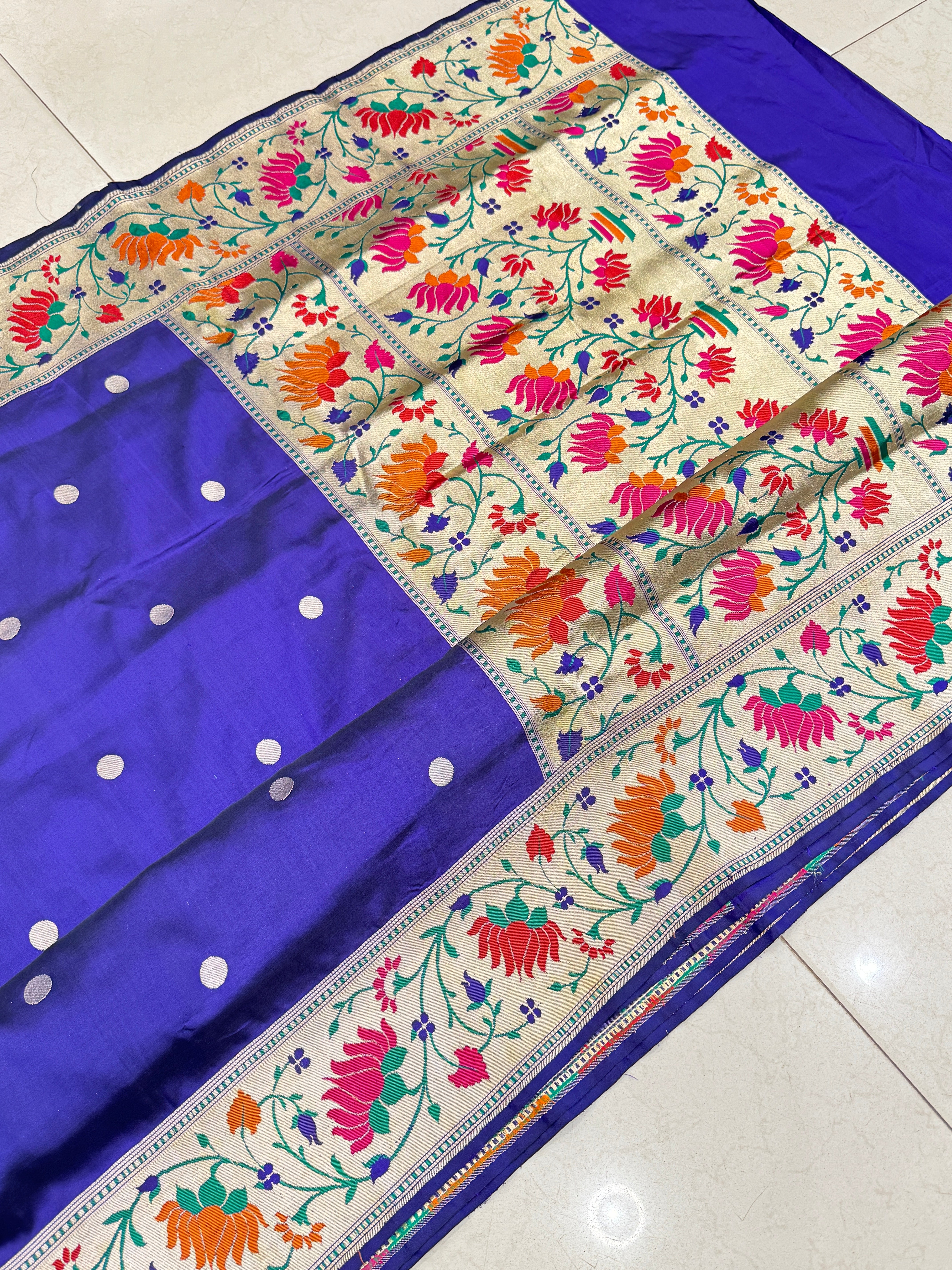 Violet Handloom Paithani Banarasi