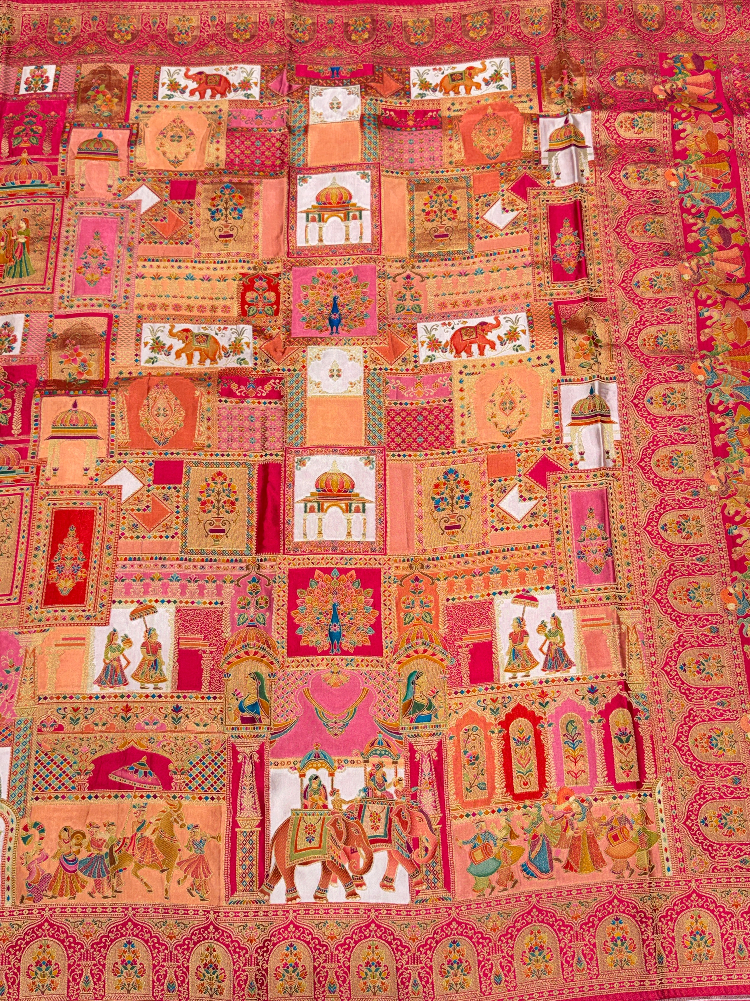 White Rani Banarasi Modal Rangkat Doli Edit Saree