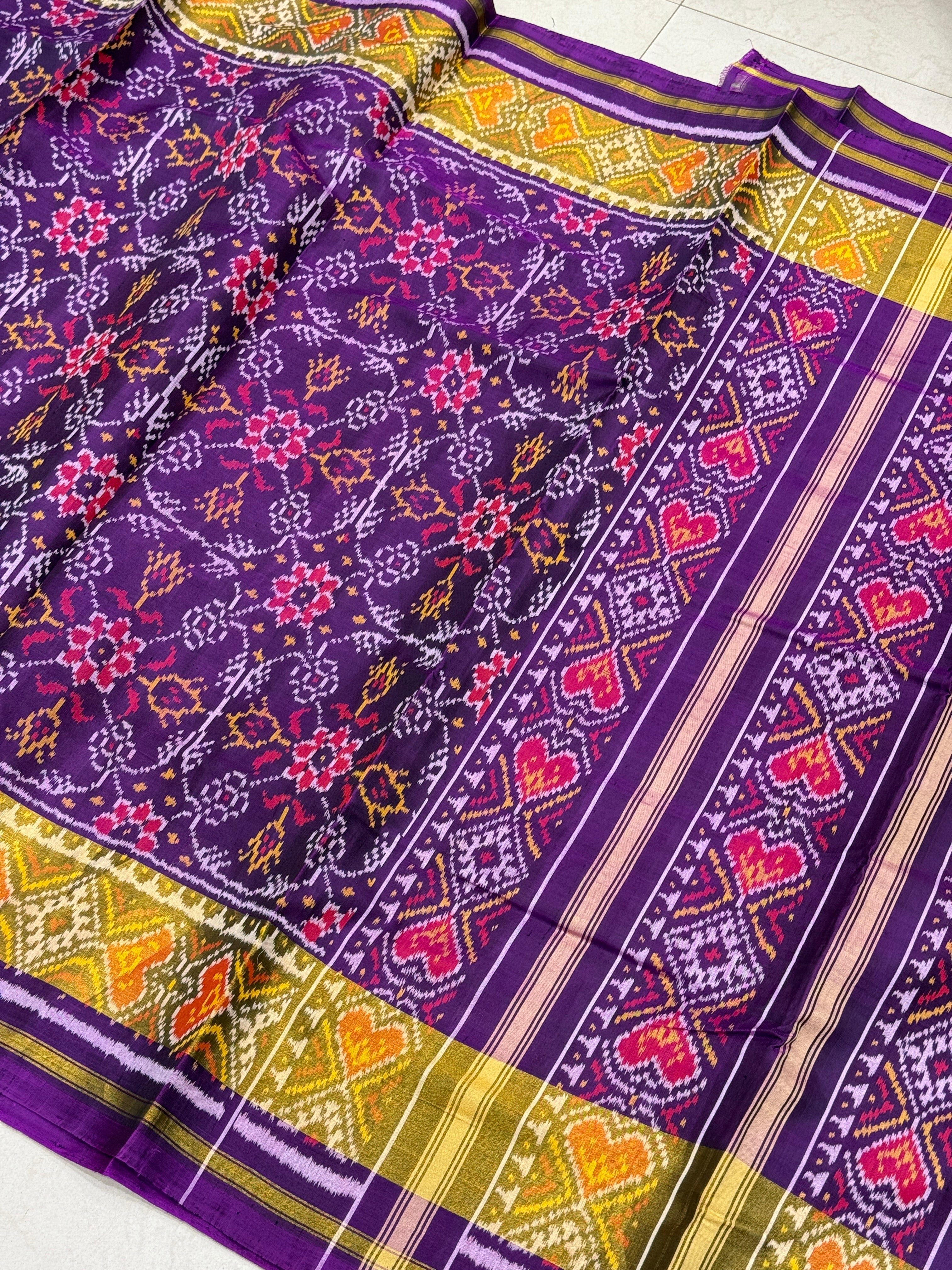 Violet Handloom Rajkoti Patola