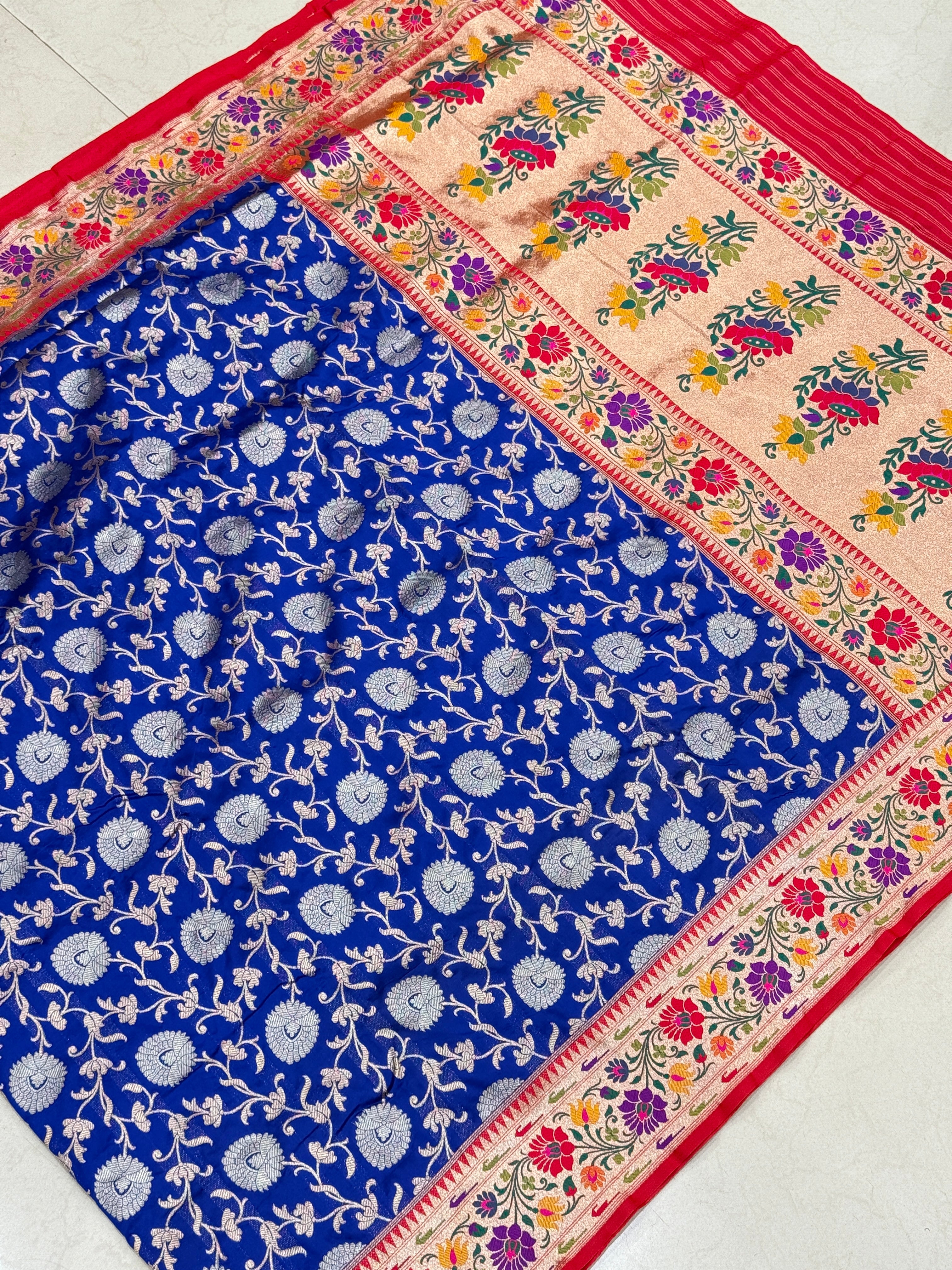 Royal Blue Banarasi Sona Rupa Saree
