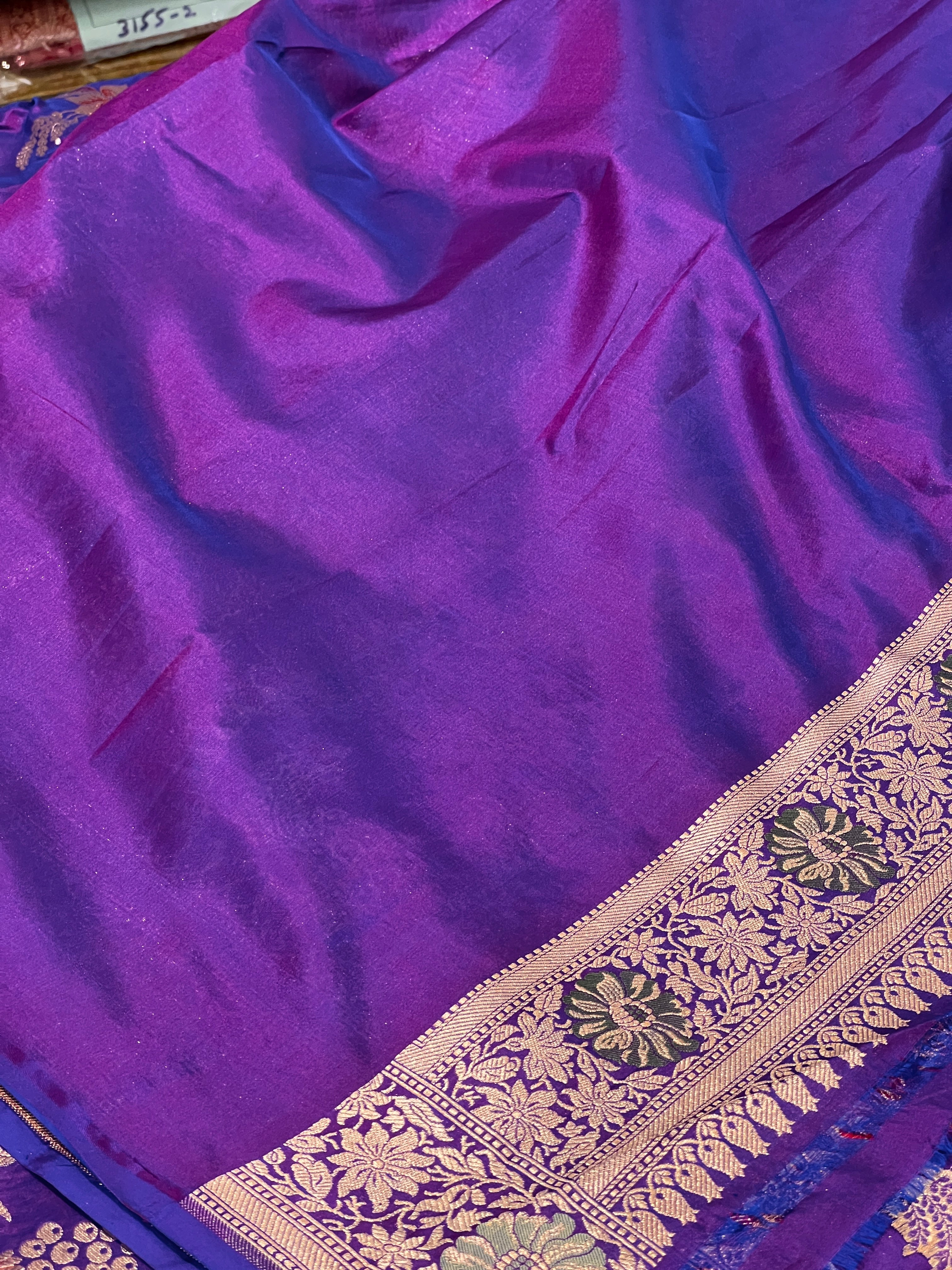 Purple Meenakari Katan Silk Saree