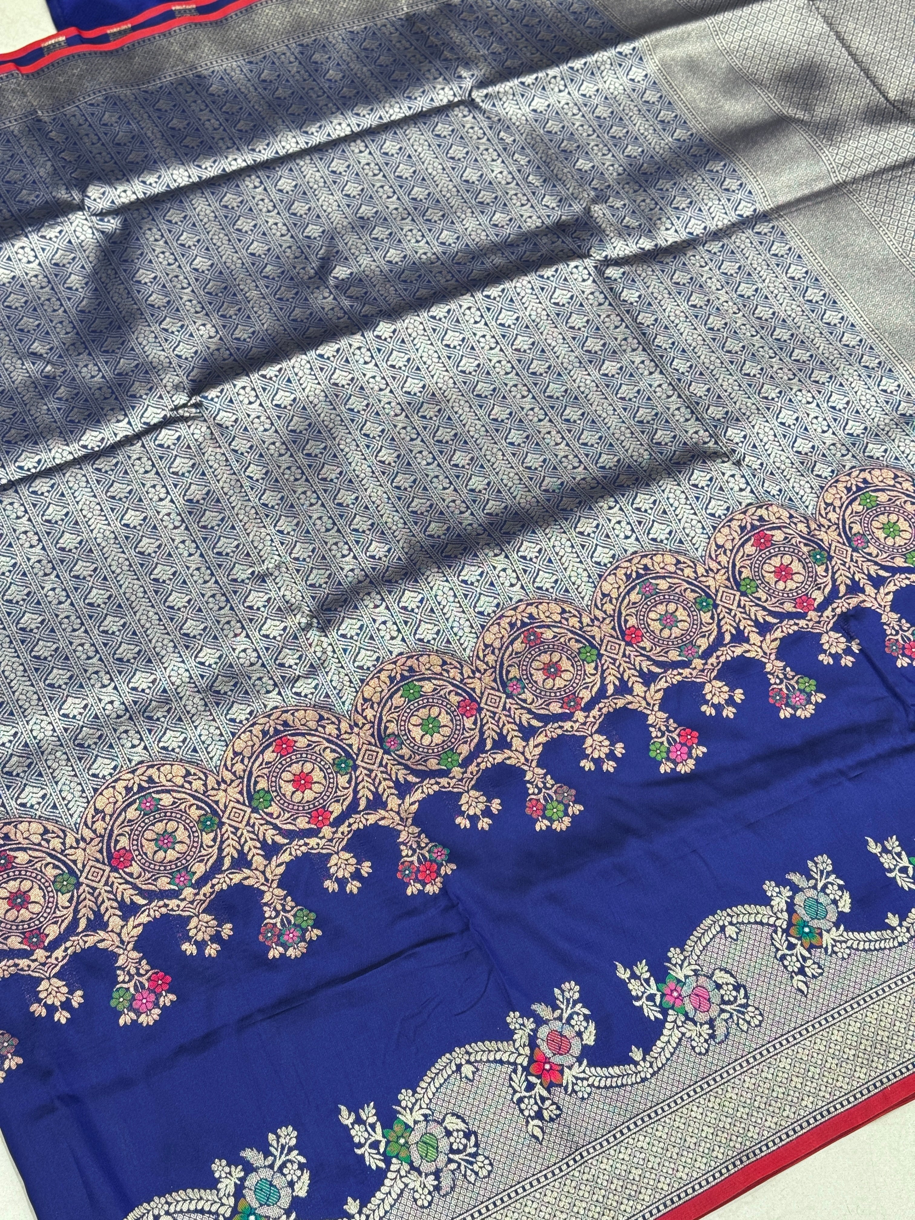 Royal Blue Banarasi Silk Brocade Saree