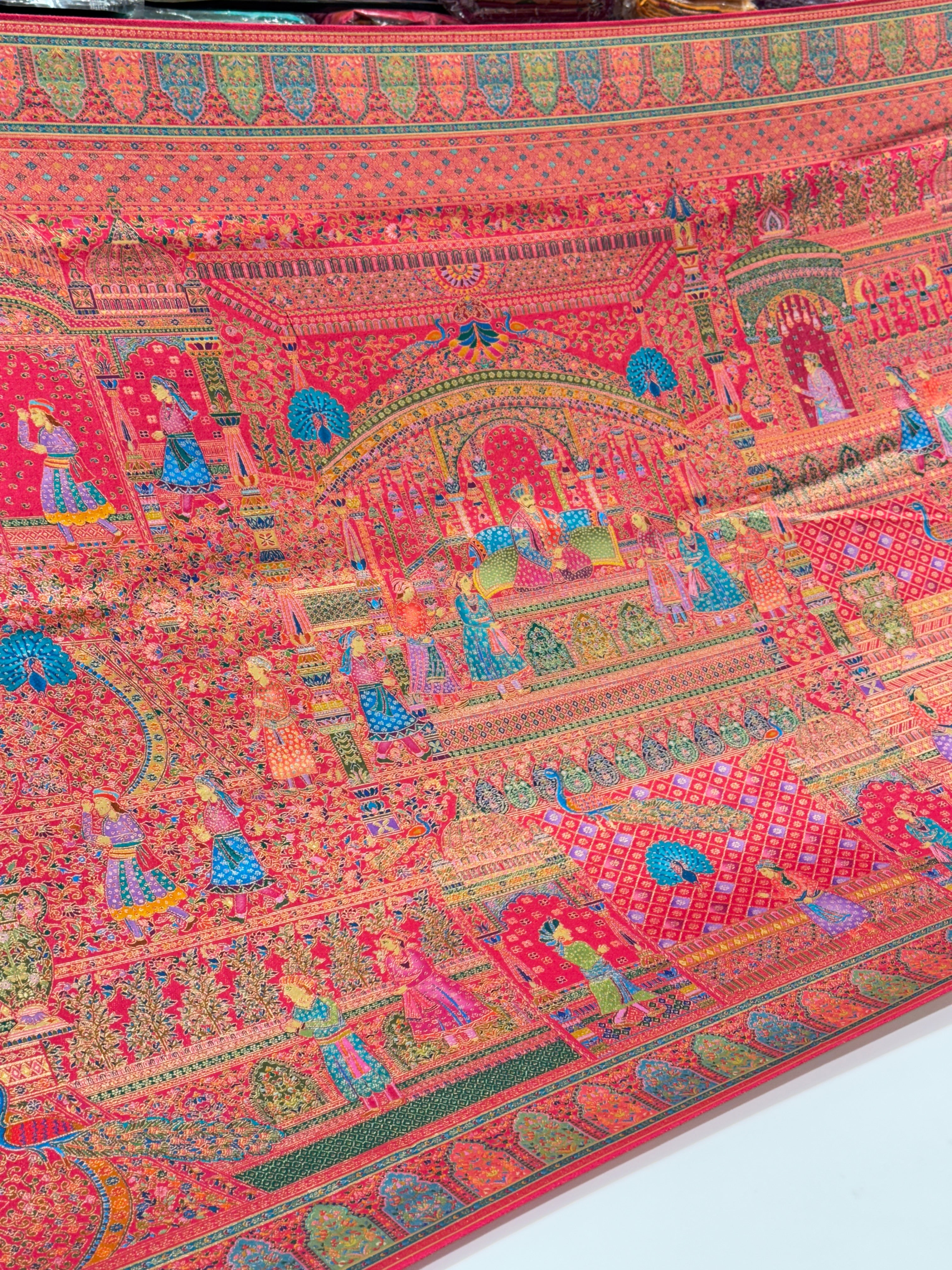 Rani Pashmina Style Darbar Silk Saree