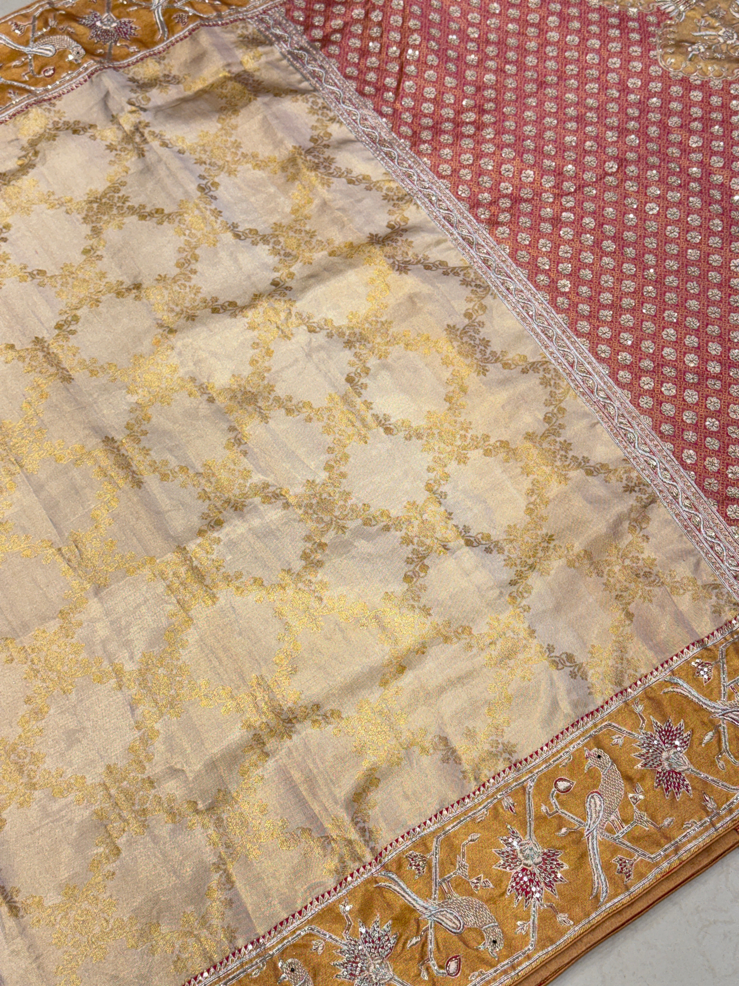 Kanjivaram Paithani Weave with Zardosi Embroidery Hand Made