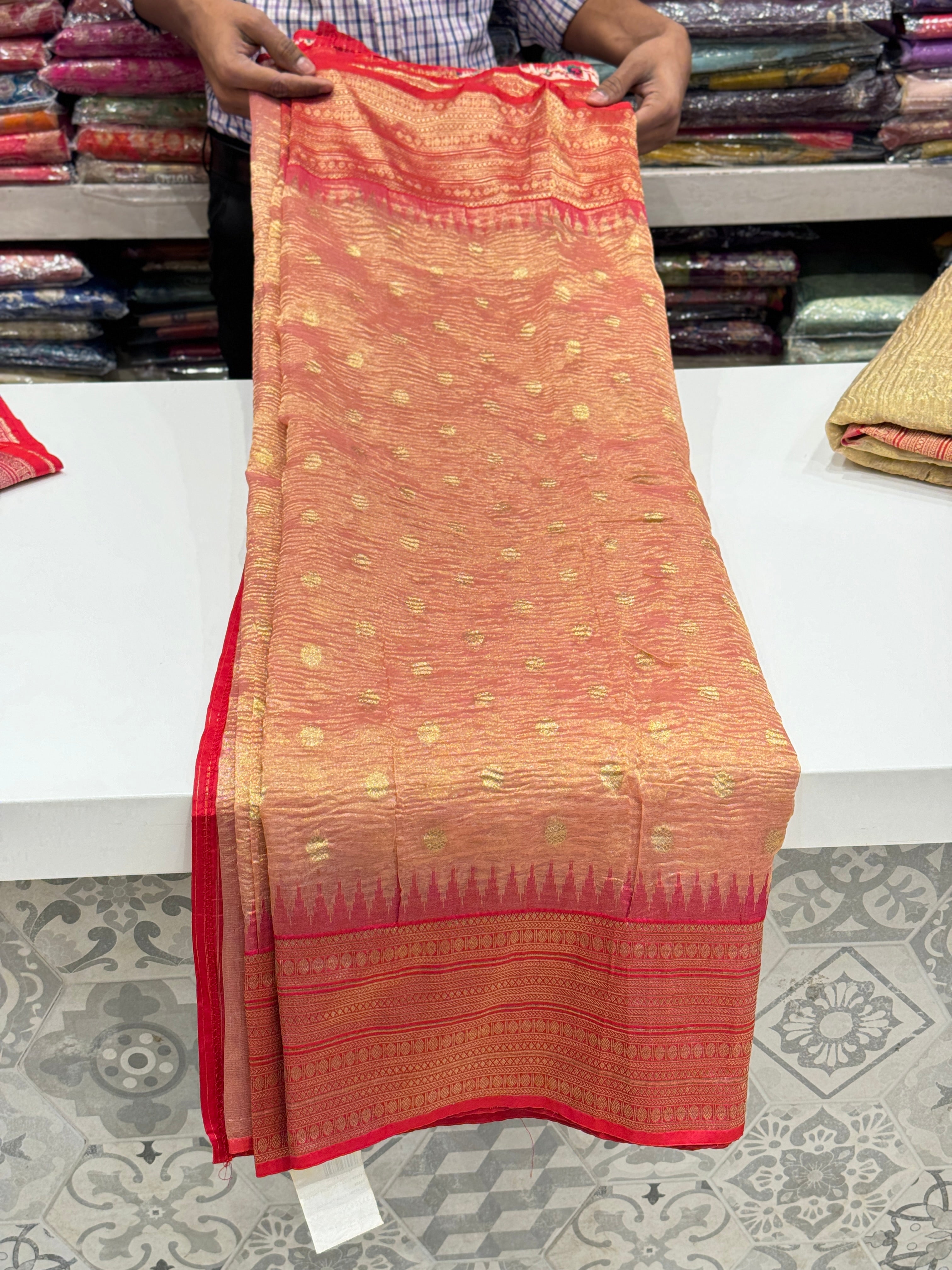 Crushed Tissue Patola Saree