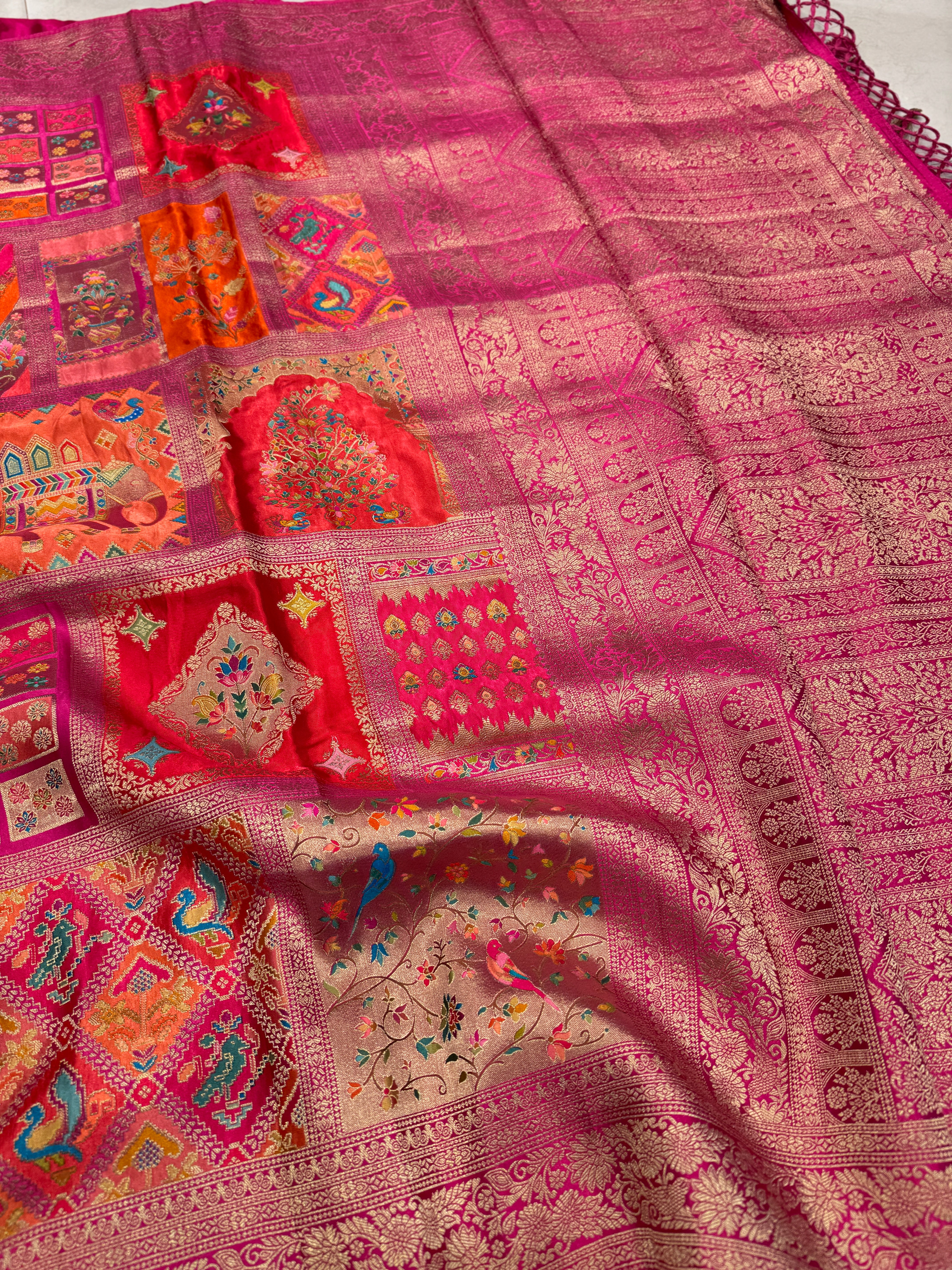 Contemporary Rani Rangkat Modal Banarasi Weaved Saree