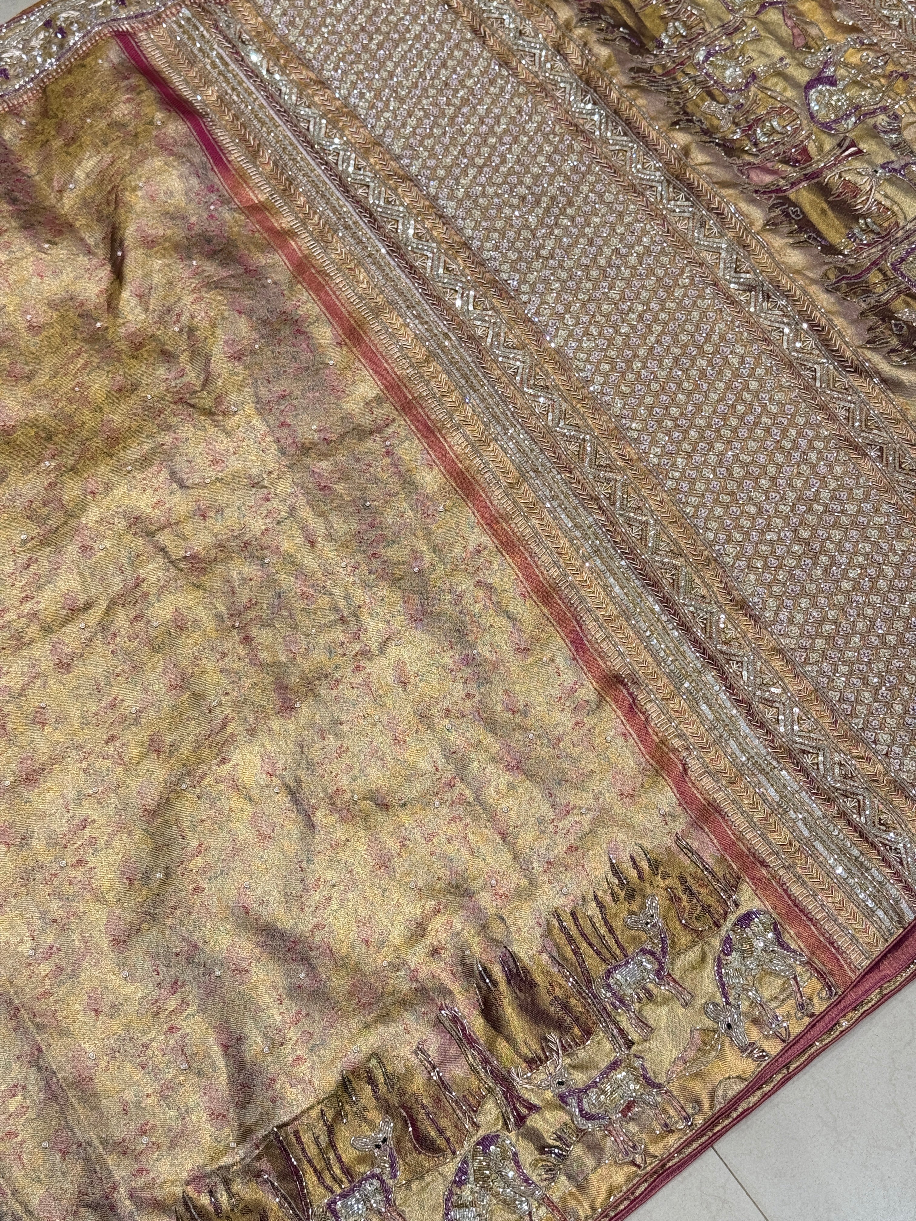 Kanjivaram Embroidery Hiraniya Edit Saree