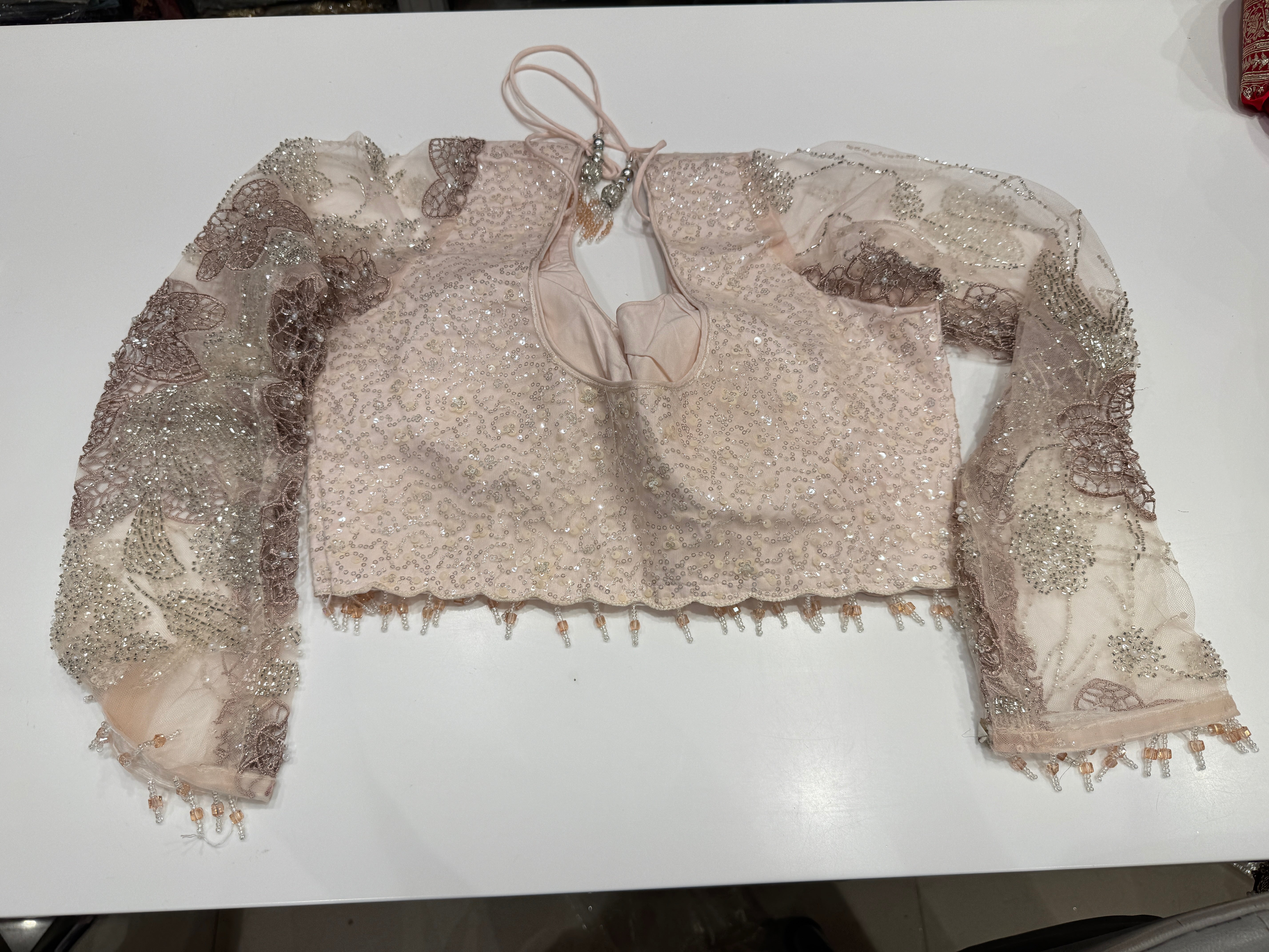 Net Embroidery Saree Half And Half with Ready Blouse