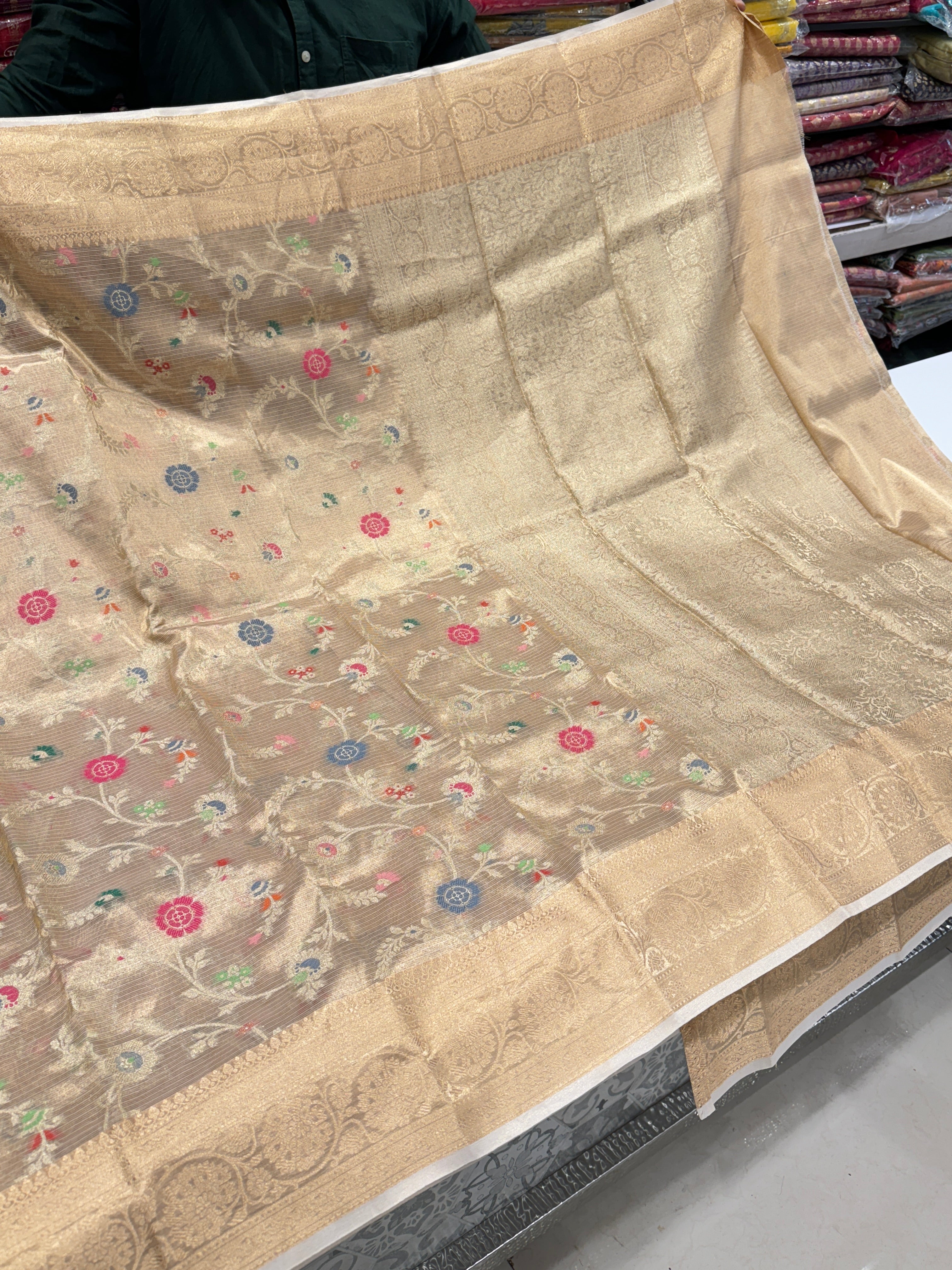 Meenakari Double Tissue Zari Kota Saree