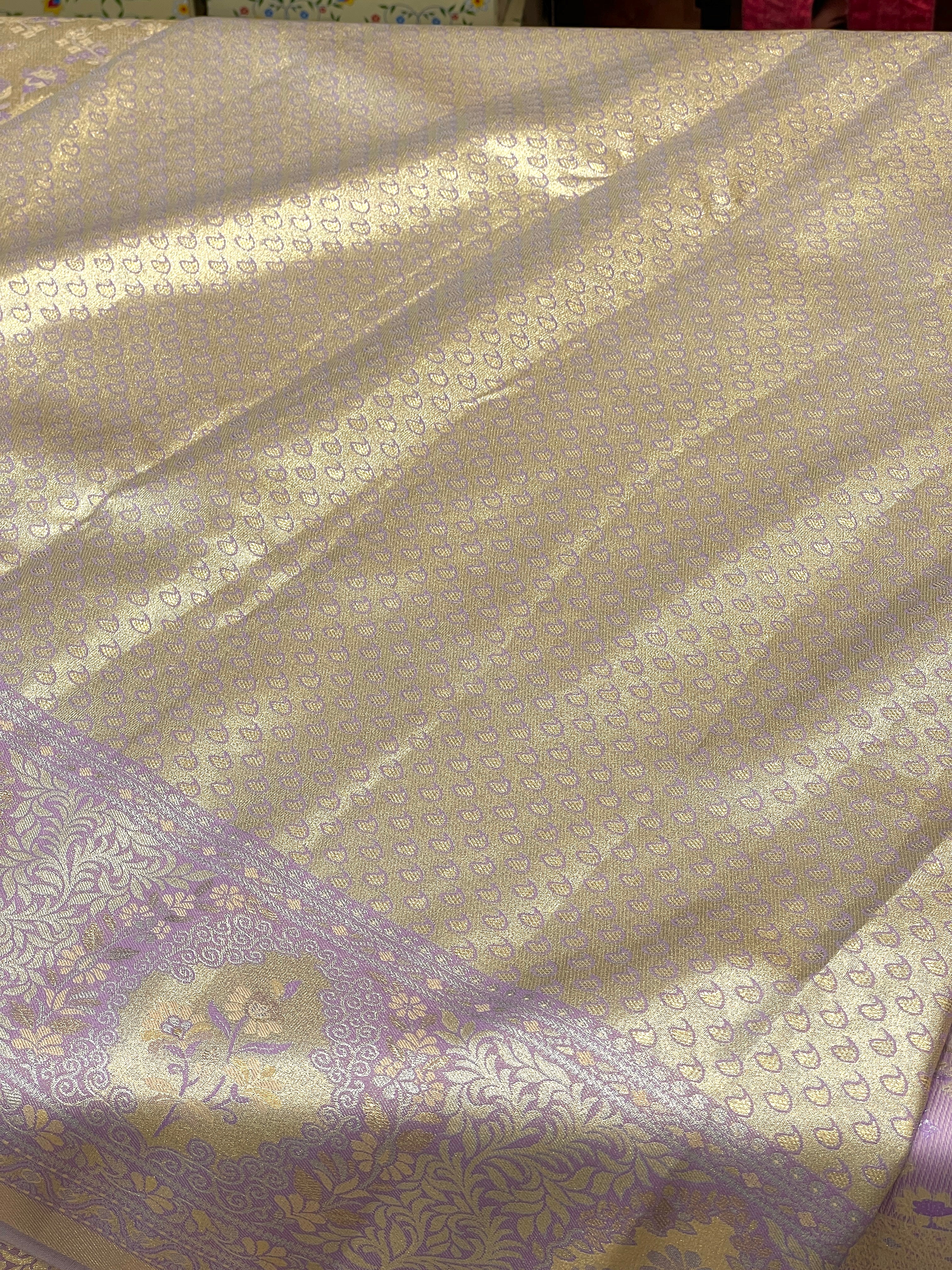 Yellow Golden Tissue Silk Kanjivaram Saree