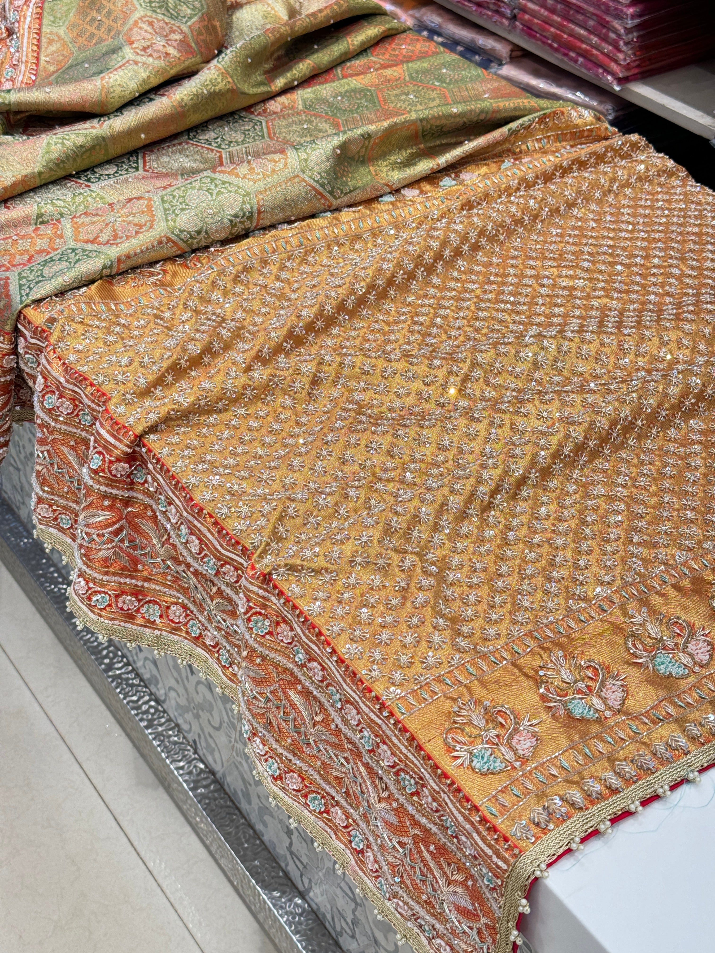 Kanjivaram Hand Embroidery Saree