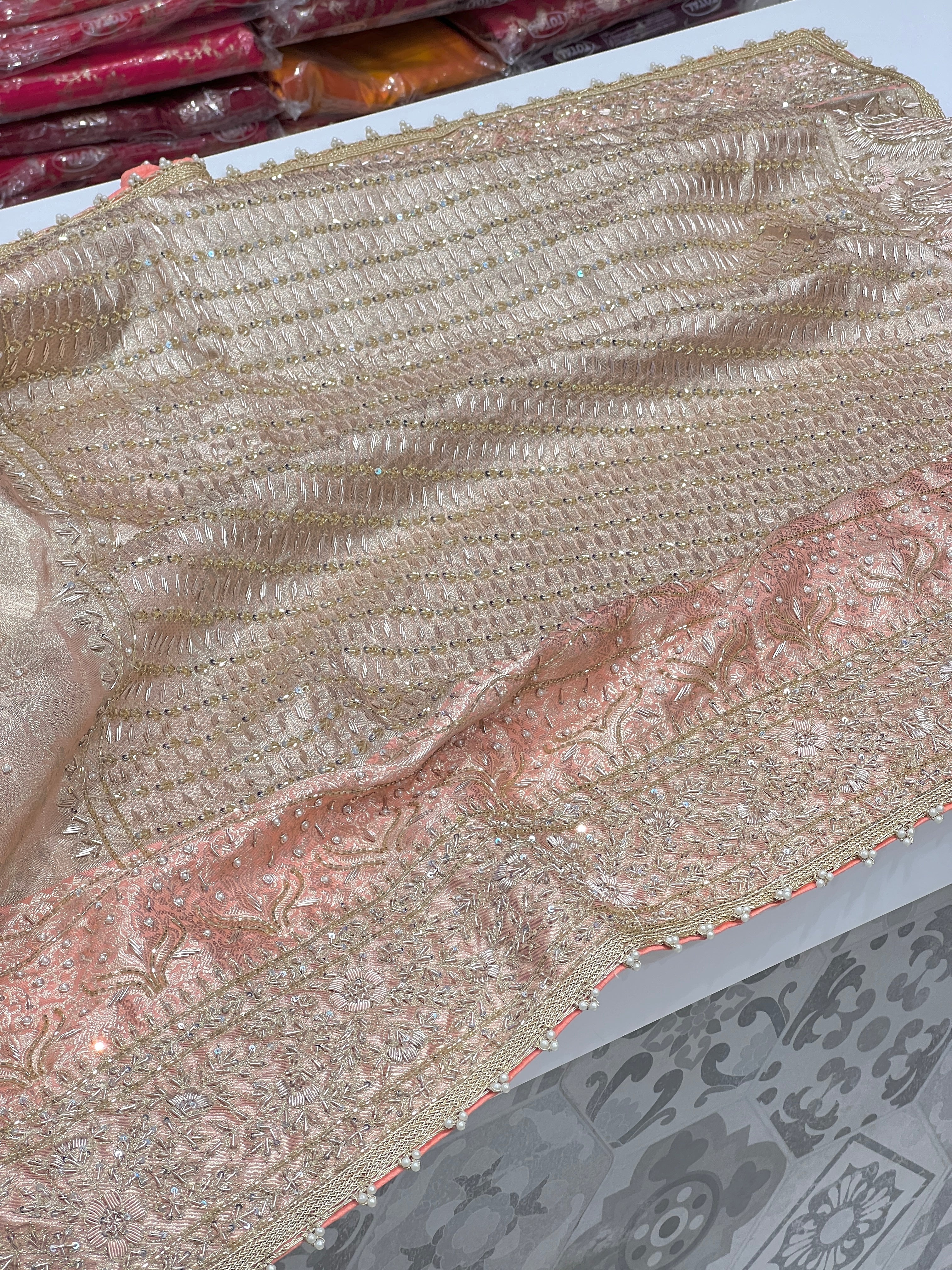 Kanjivaram Hand Embroidery Saree