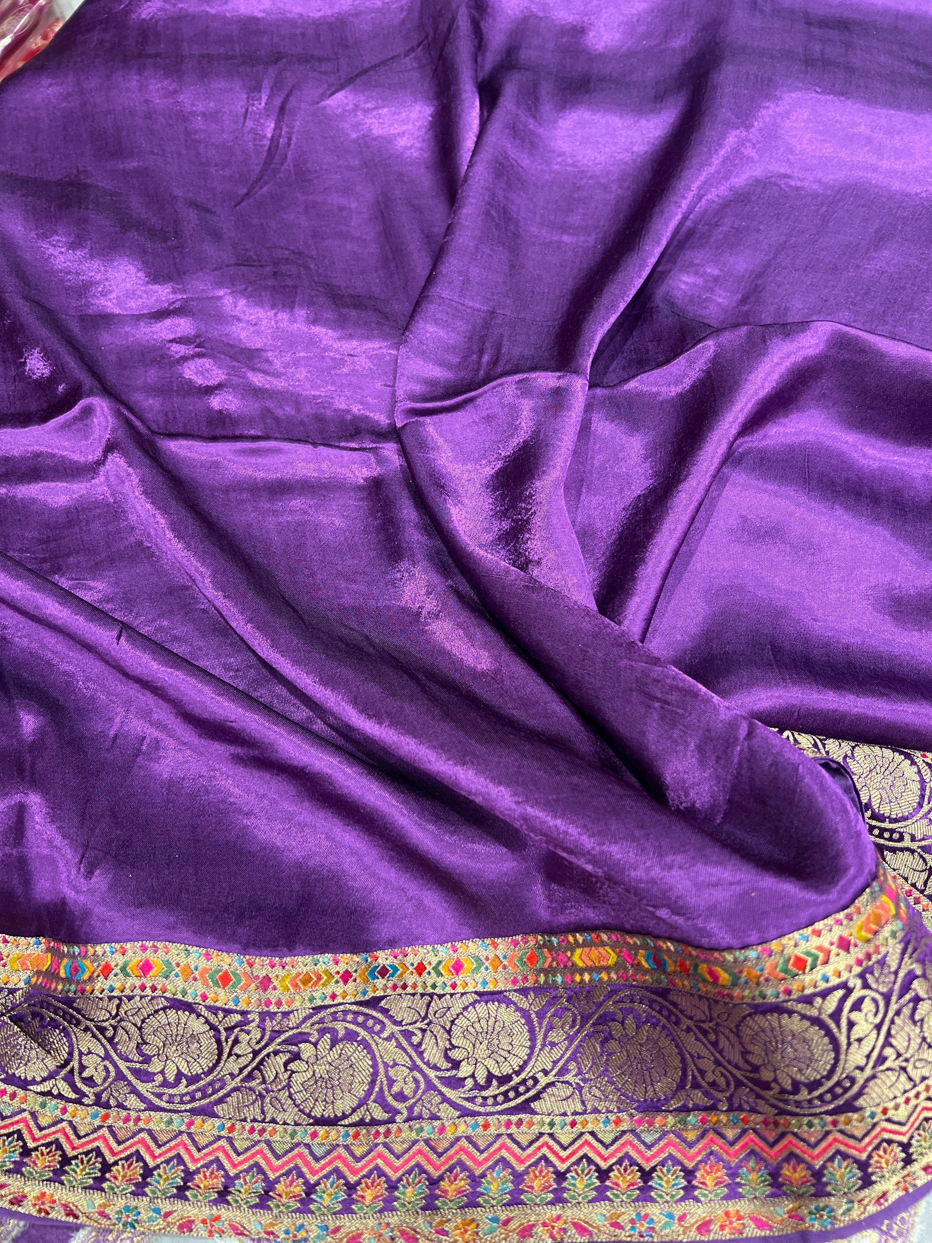 Purple Banarasi Modal Rangkat Saree