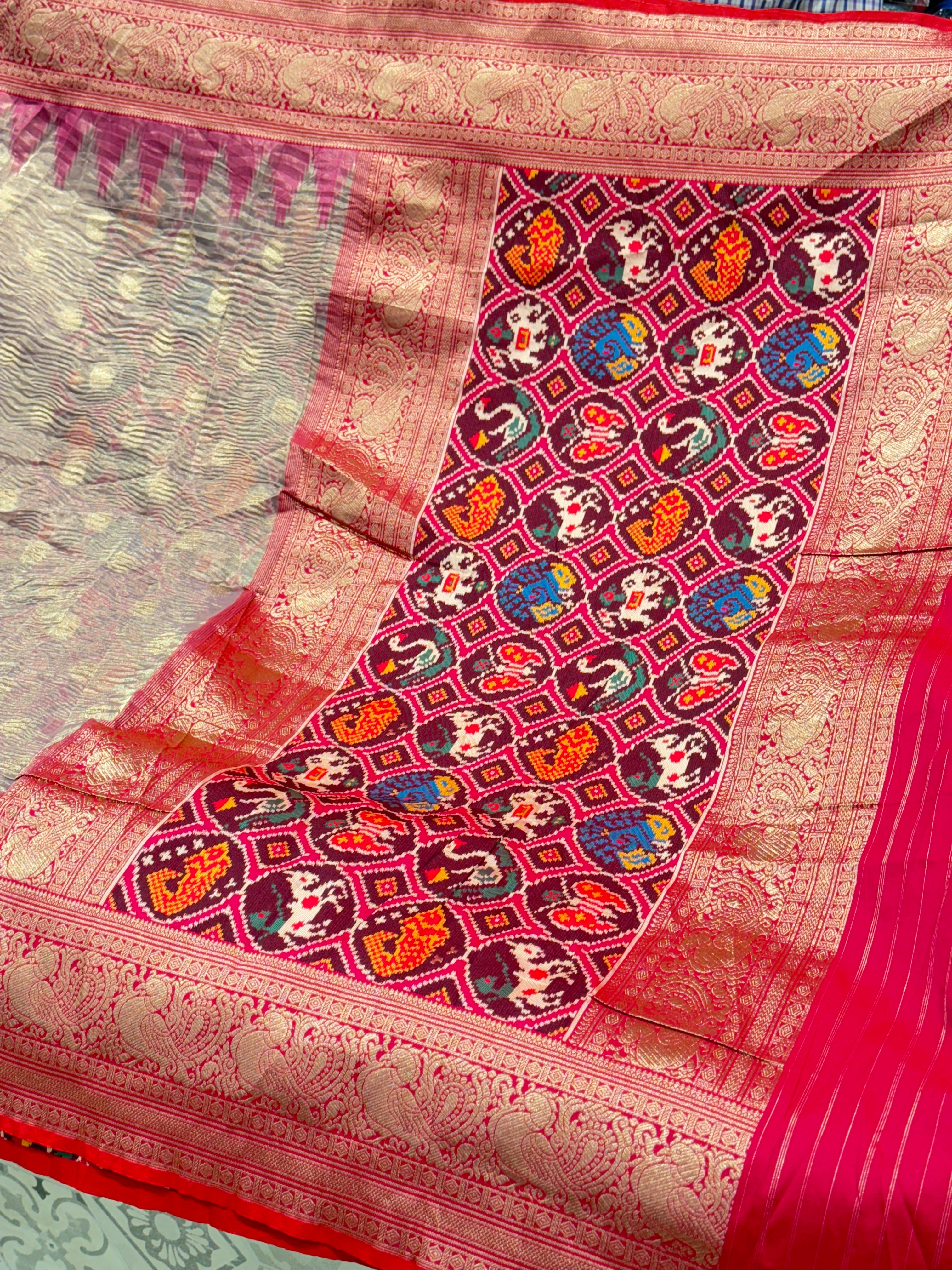 Crushed Tissue Patola Saree