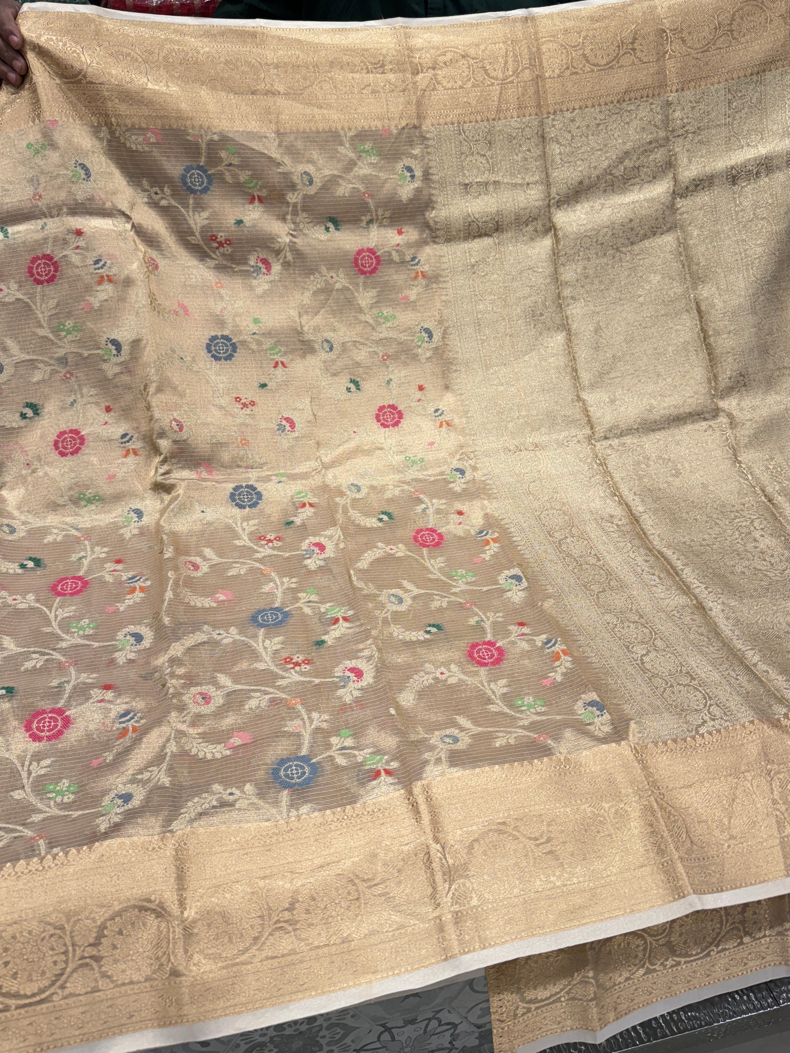 Meenakari Double Tissue Zari Kota Saree