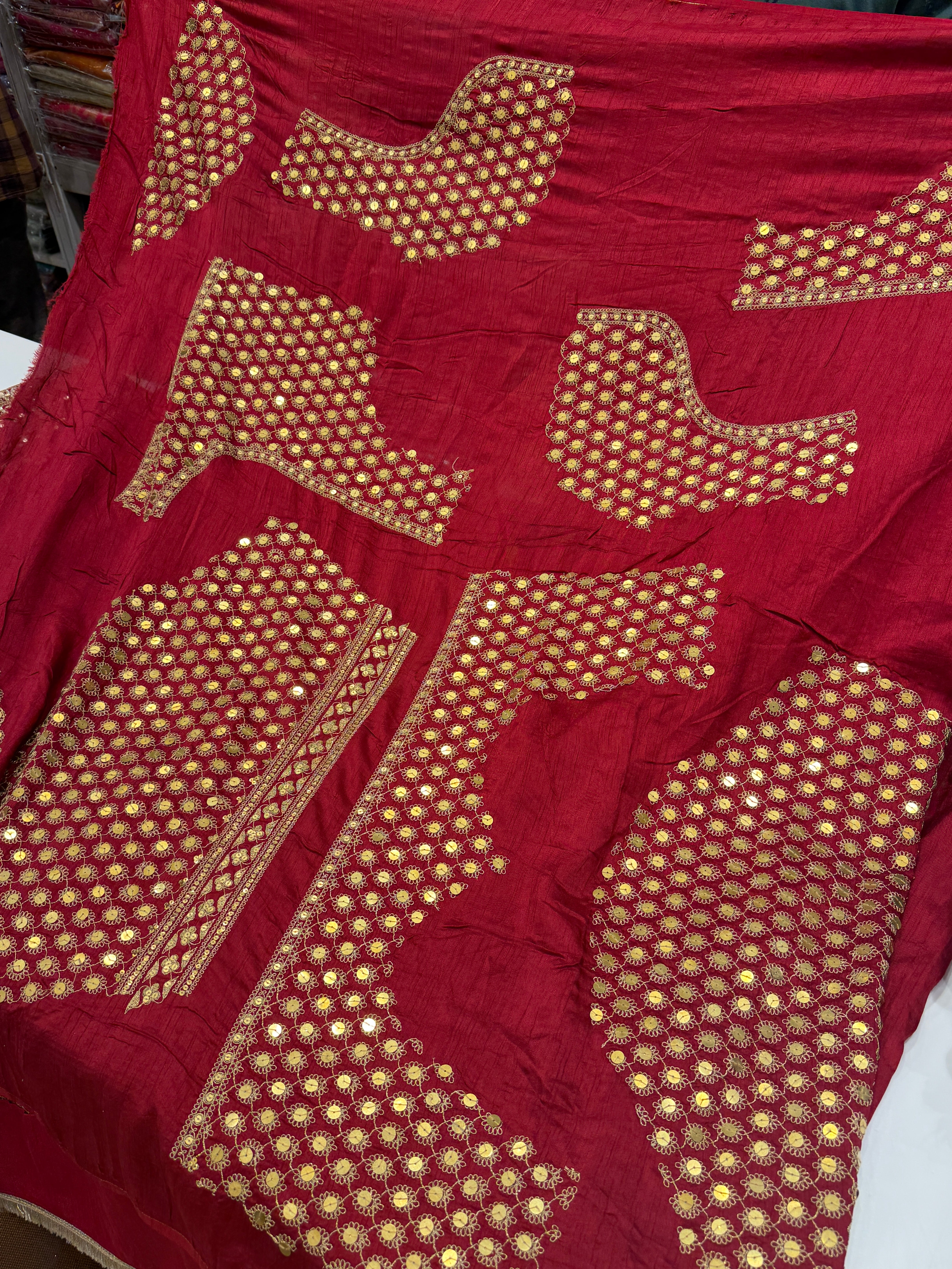 Maroon Marodi Embroidery Sabyasachi Inspired Pure Silk Butti Saree