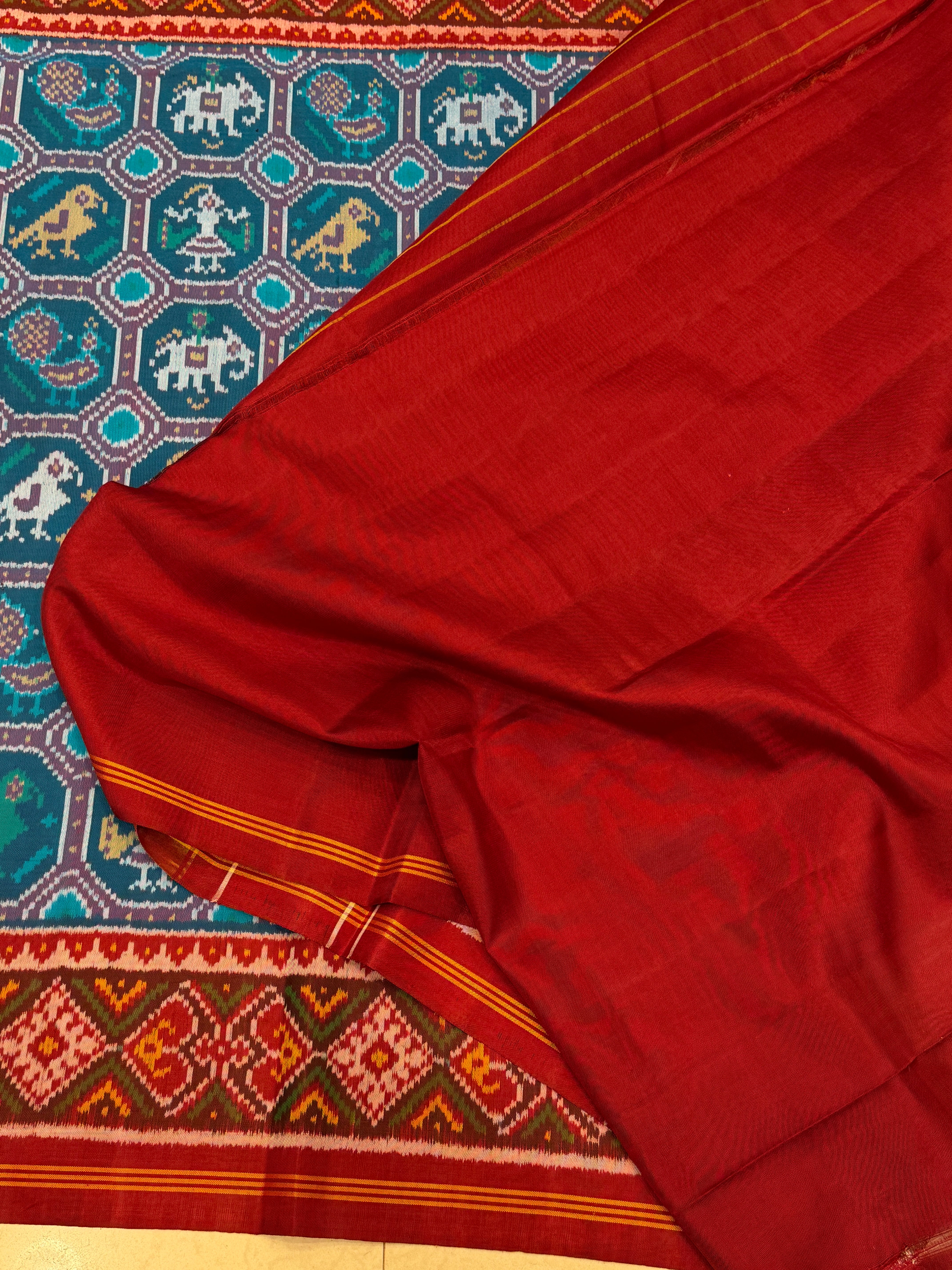 Blue Thambli Patan Patola Handloom Saree