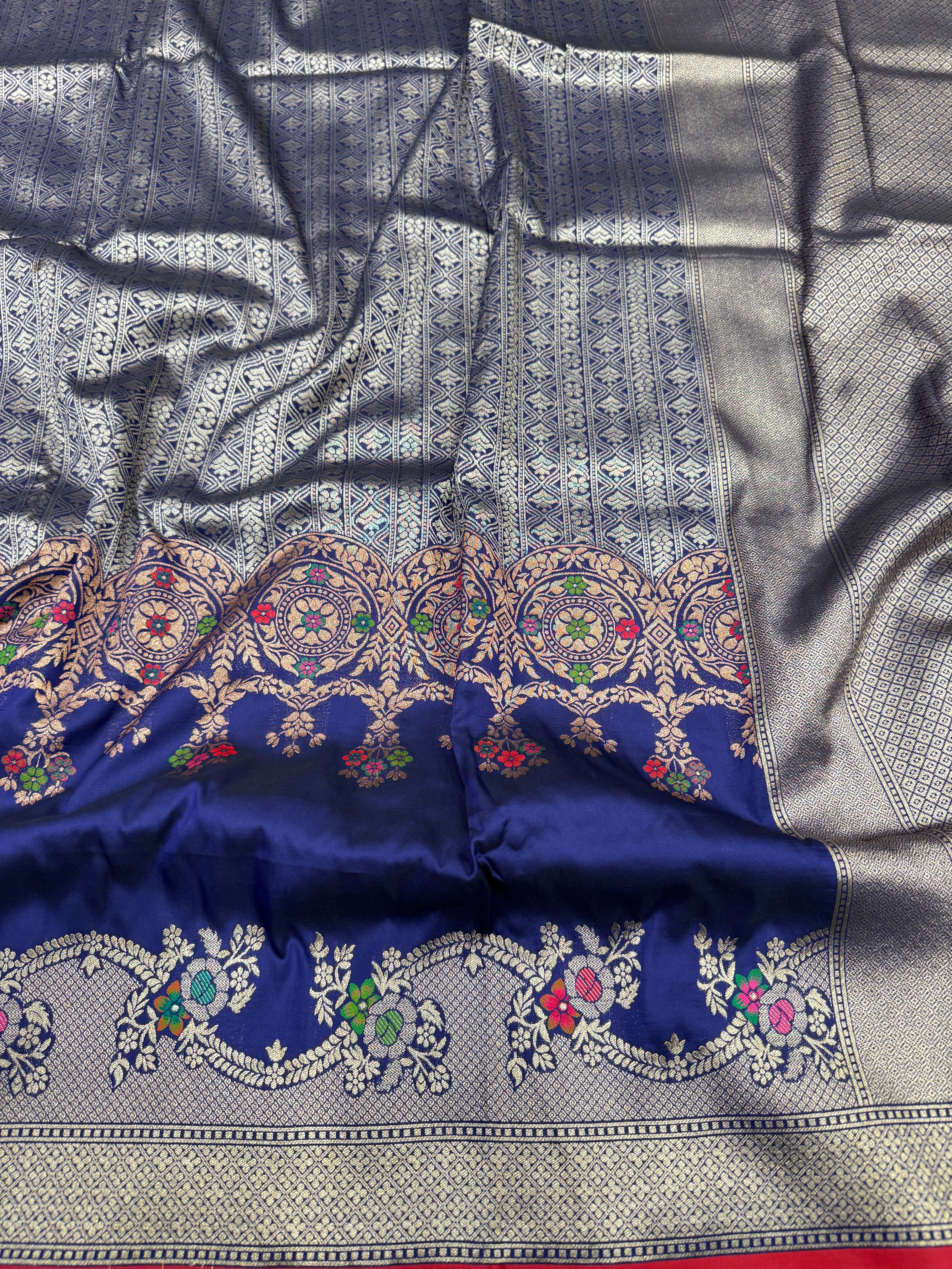 Royal Blue Banarasi Silk Brocade Saree