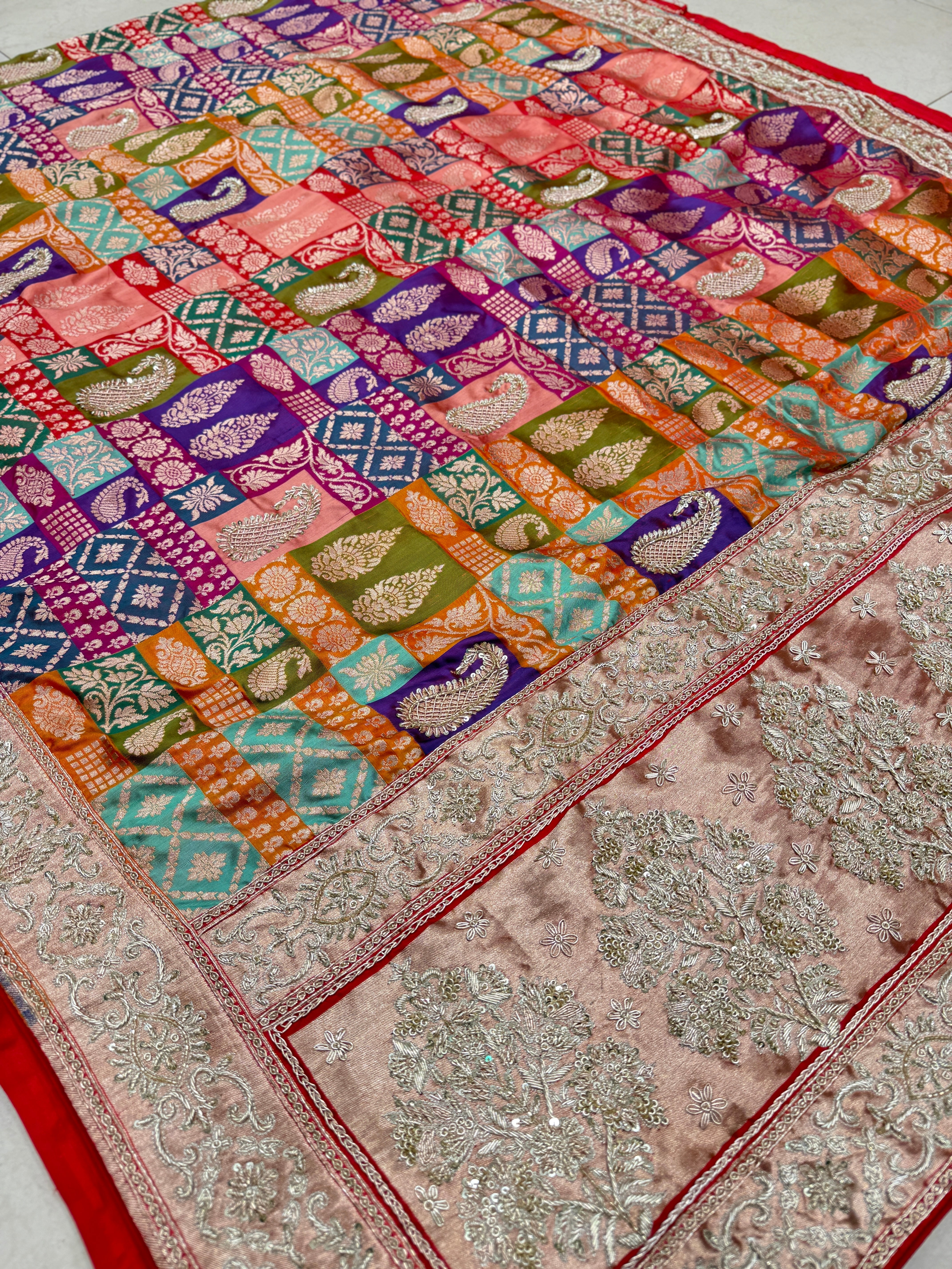 Banarasi Handloom Rangkat Zardosi Embroidery