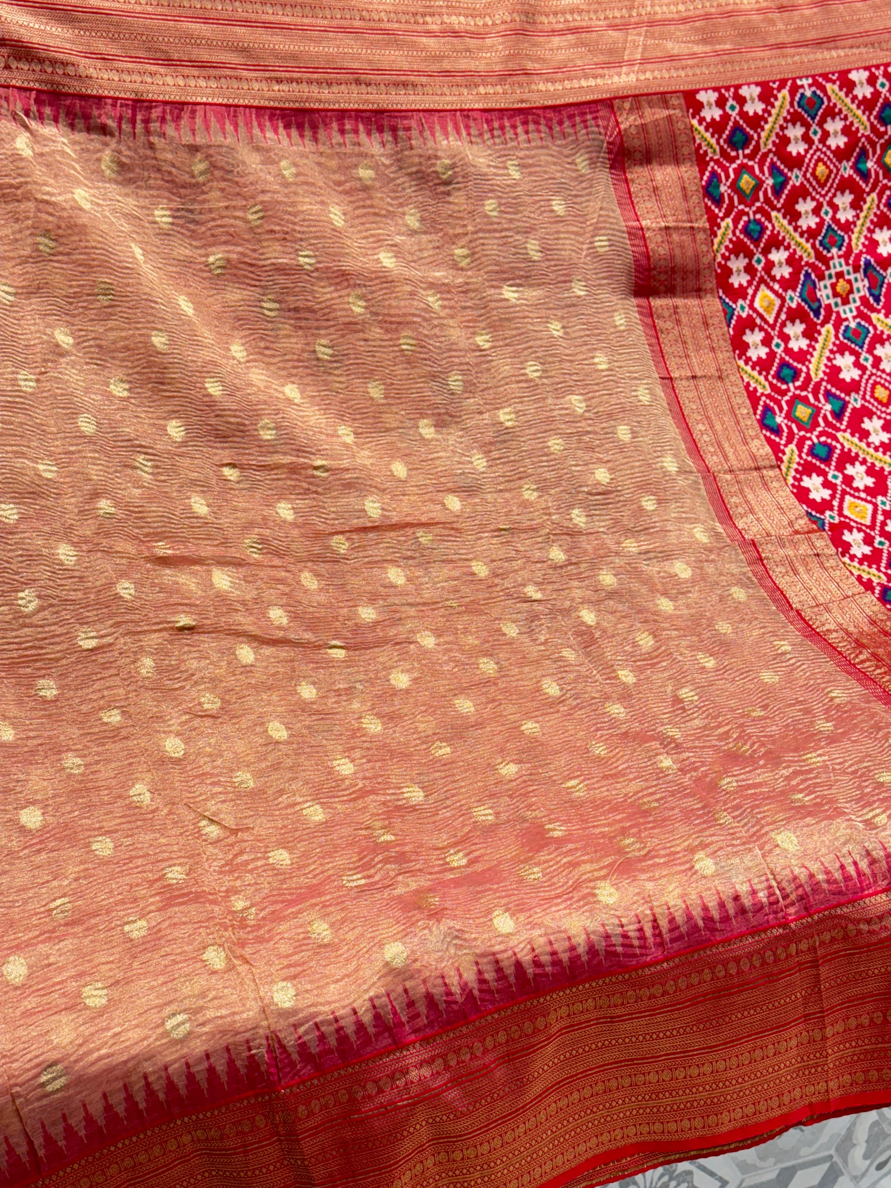 Crushed Tissue Patola Saree