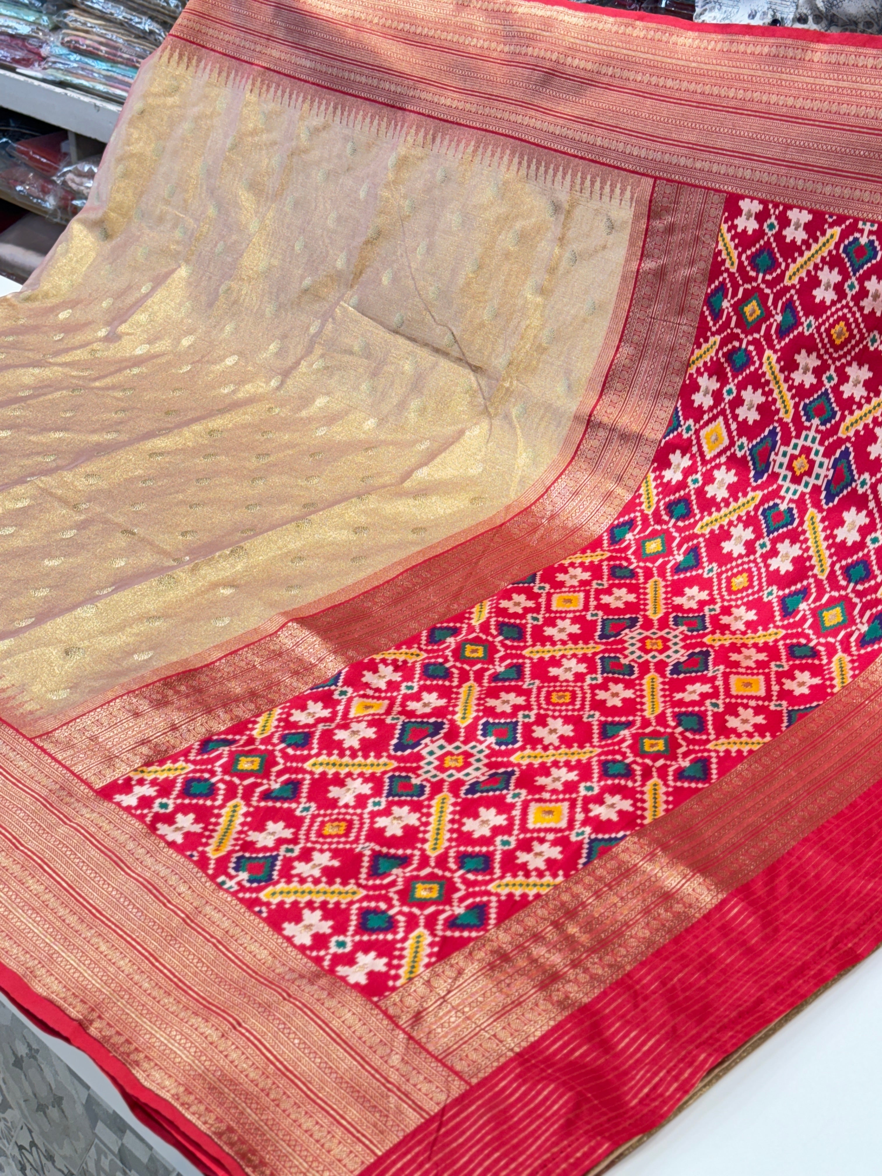 Tissue Patola with Kanchi Border Saree