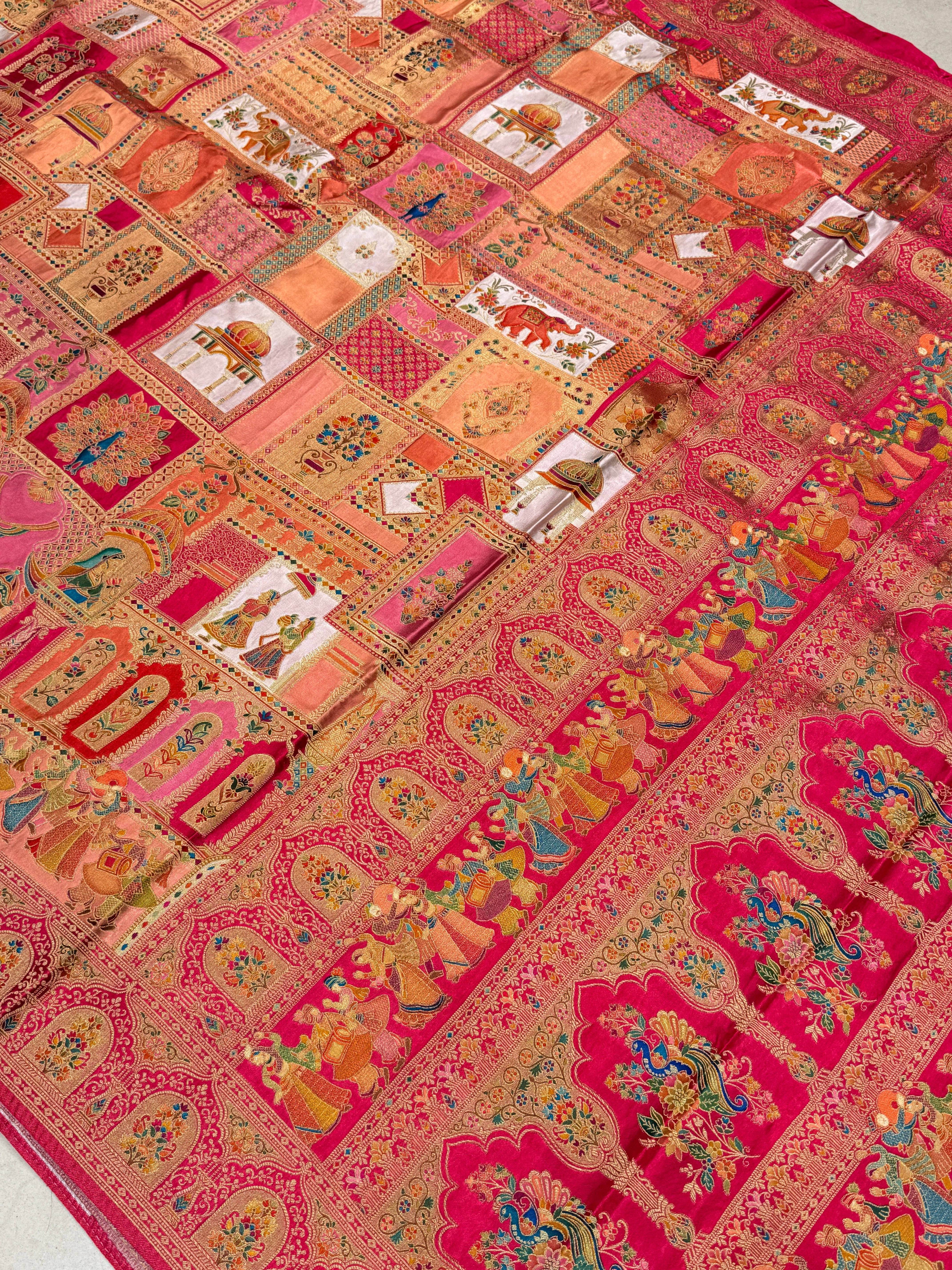 White Rani Banarasi Modal Rangkat Doli Edit Saree