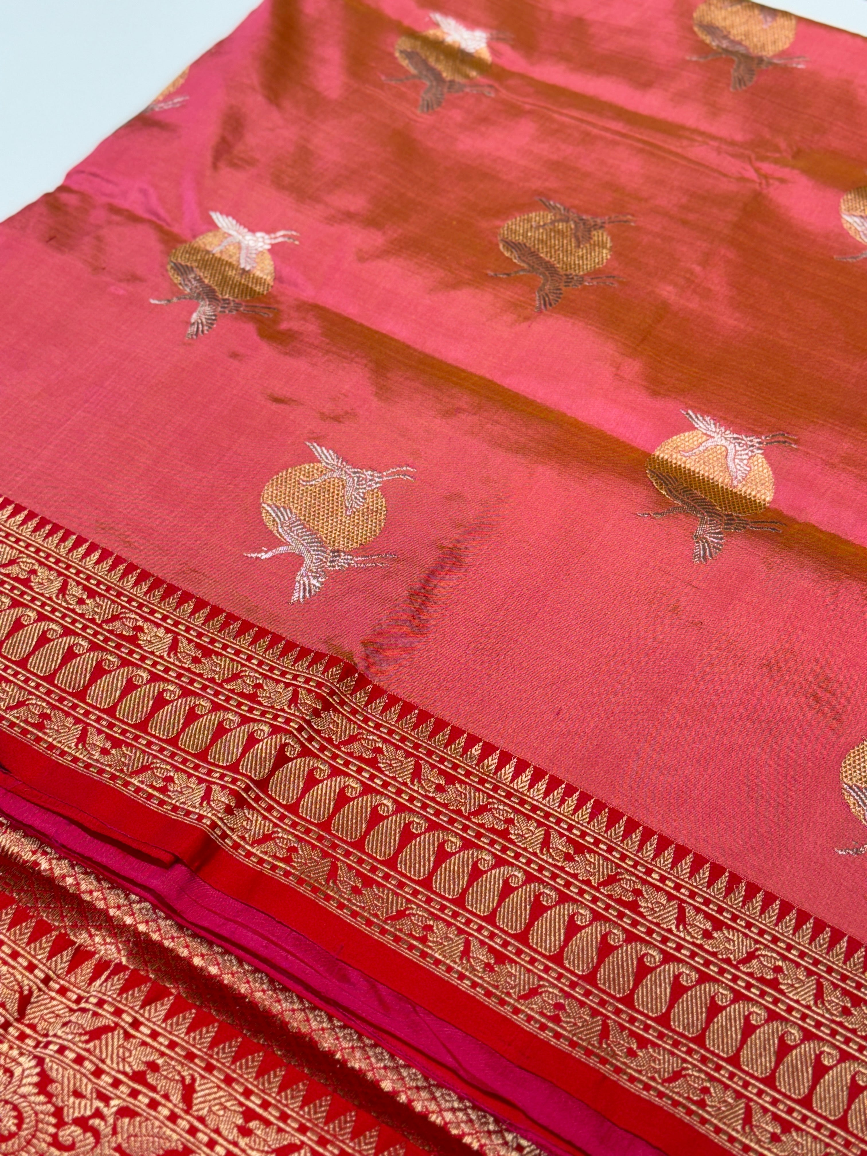 Dhup Chaav Banarasi Handloom Shikara Saree