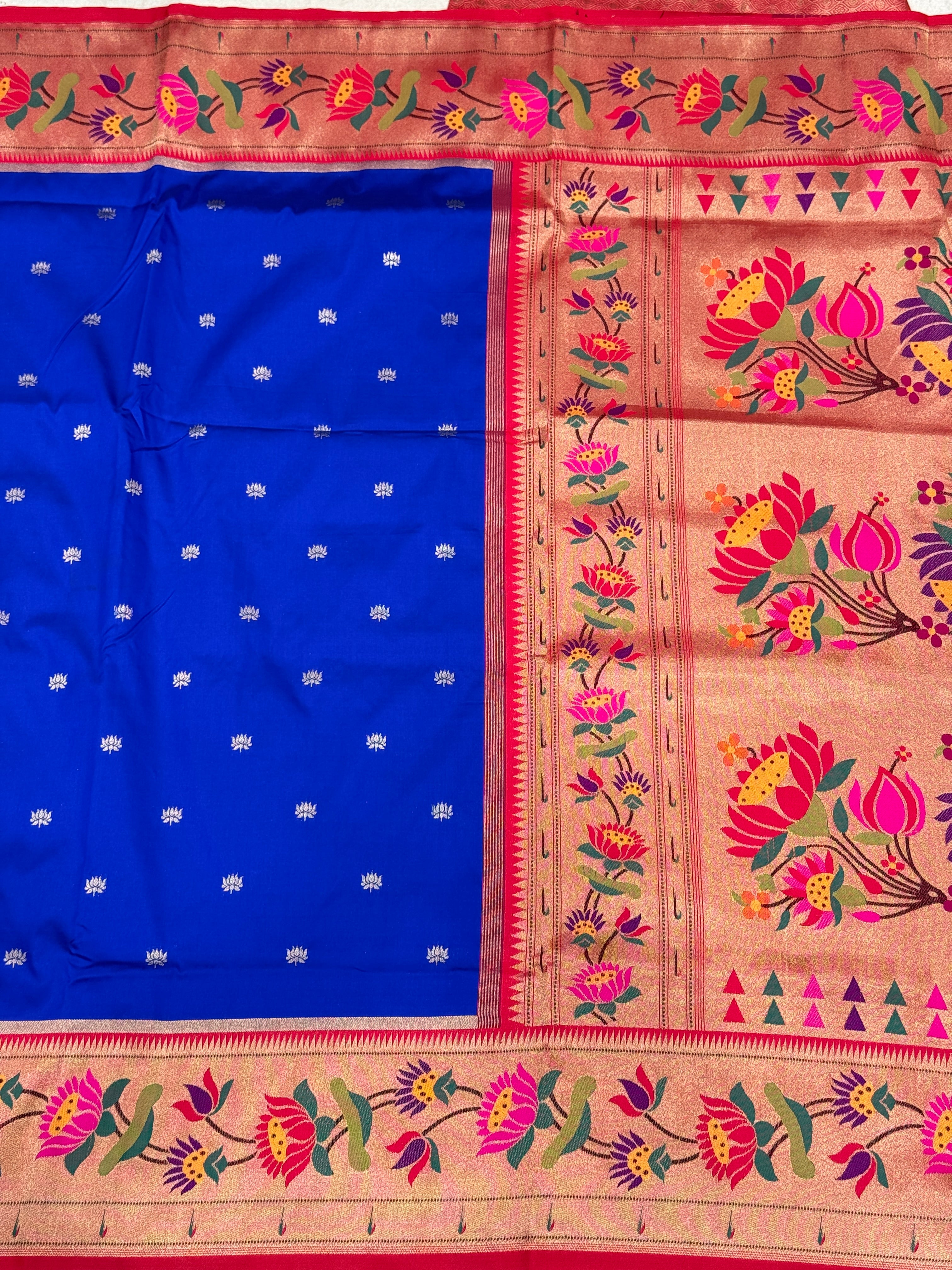 Royal Blue Paithani Silk Saree