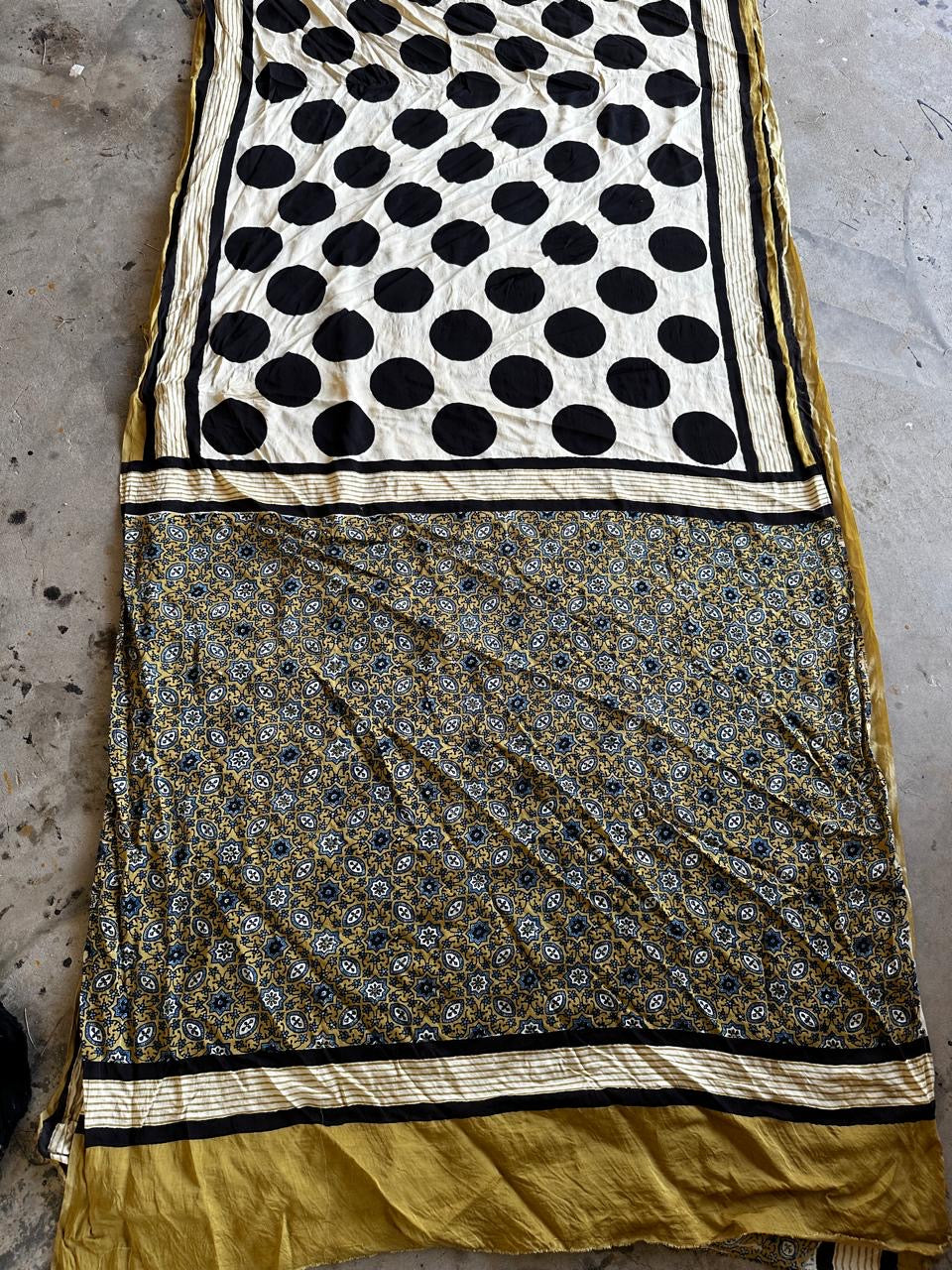 Ajrakh Block Print Saree