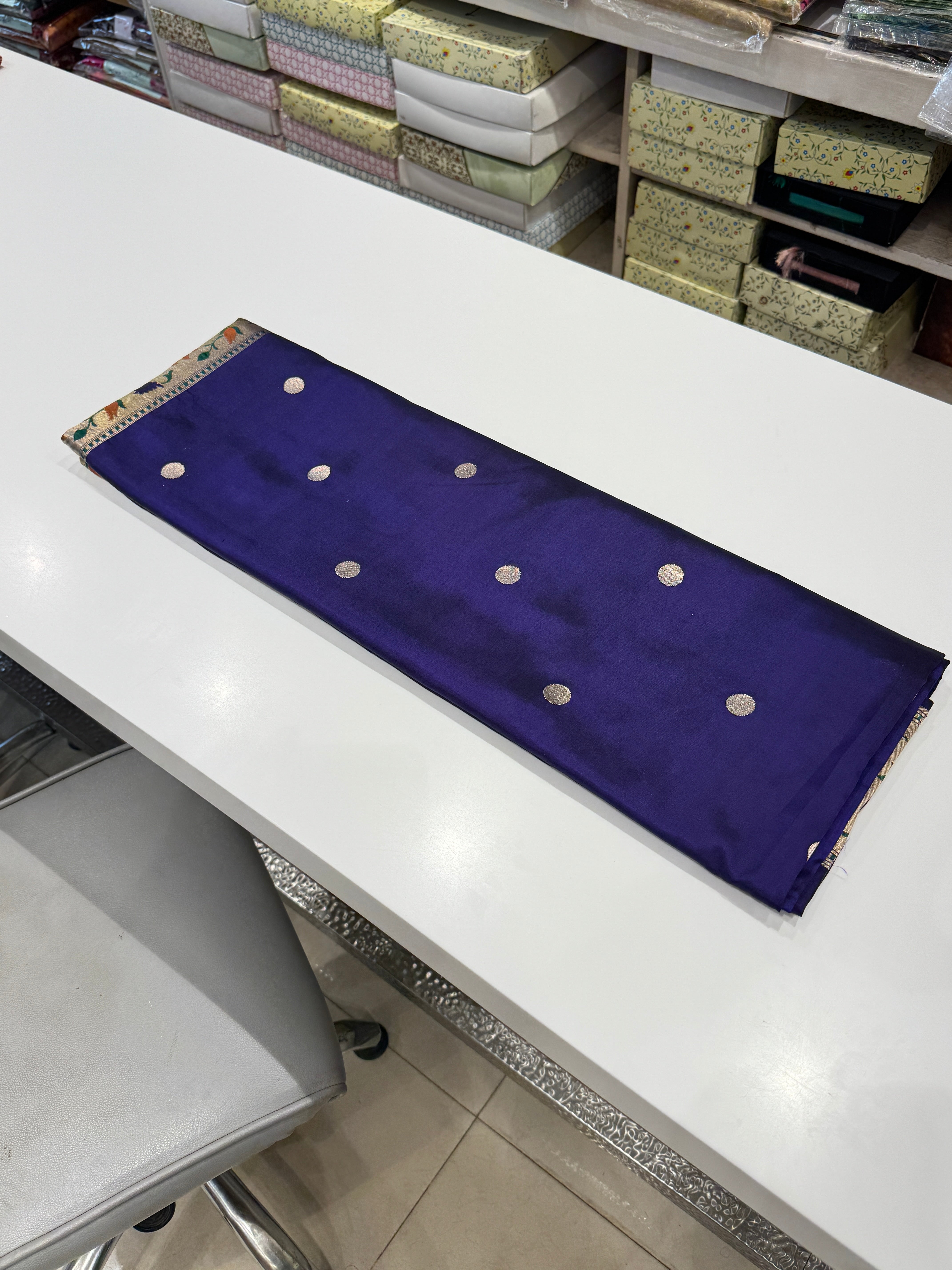 Violet Handloom Paithani Banarasi