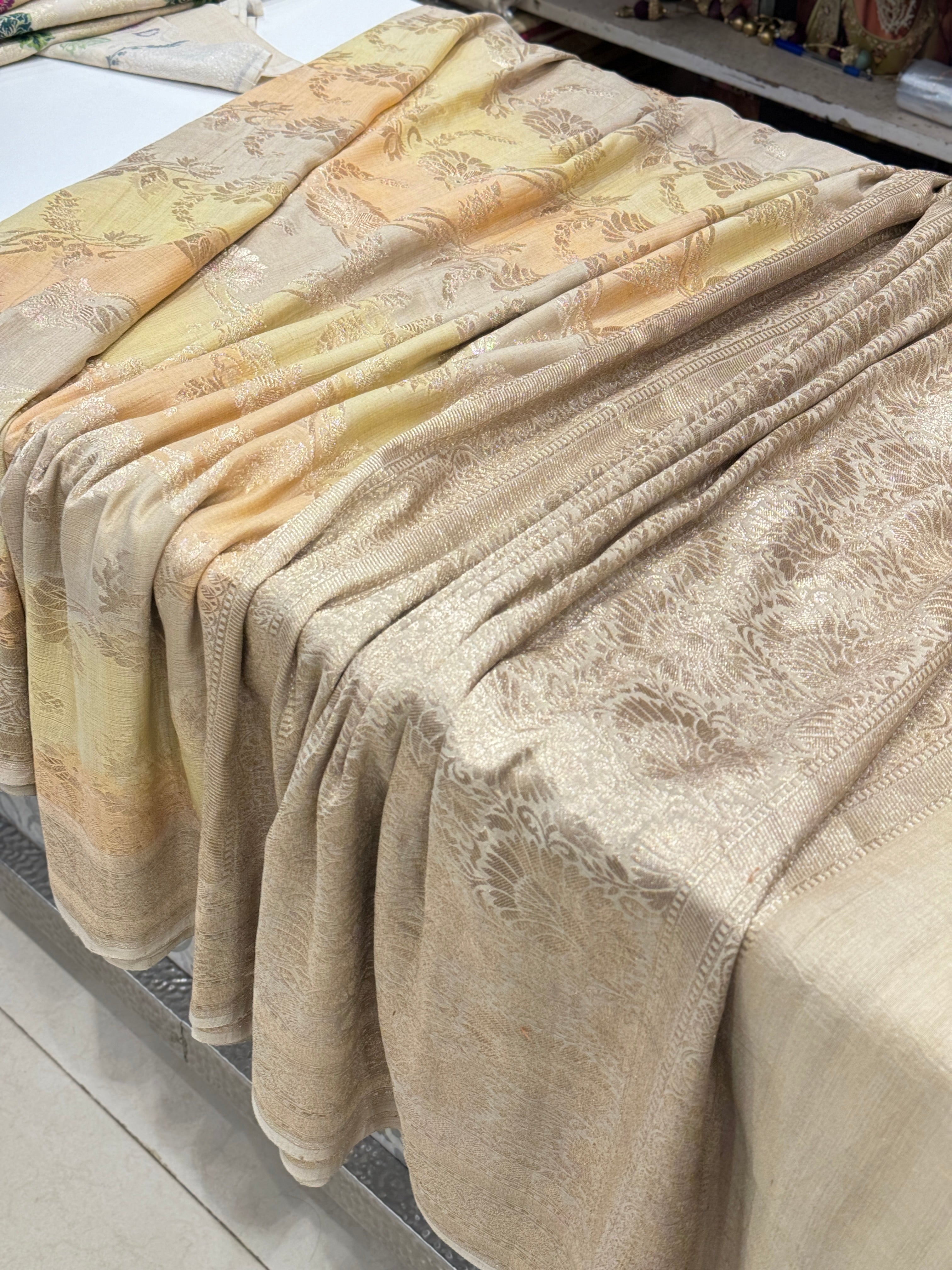 Handloom Banarasi Brush Tussor Saree