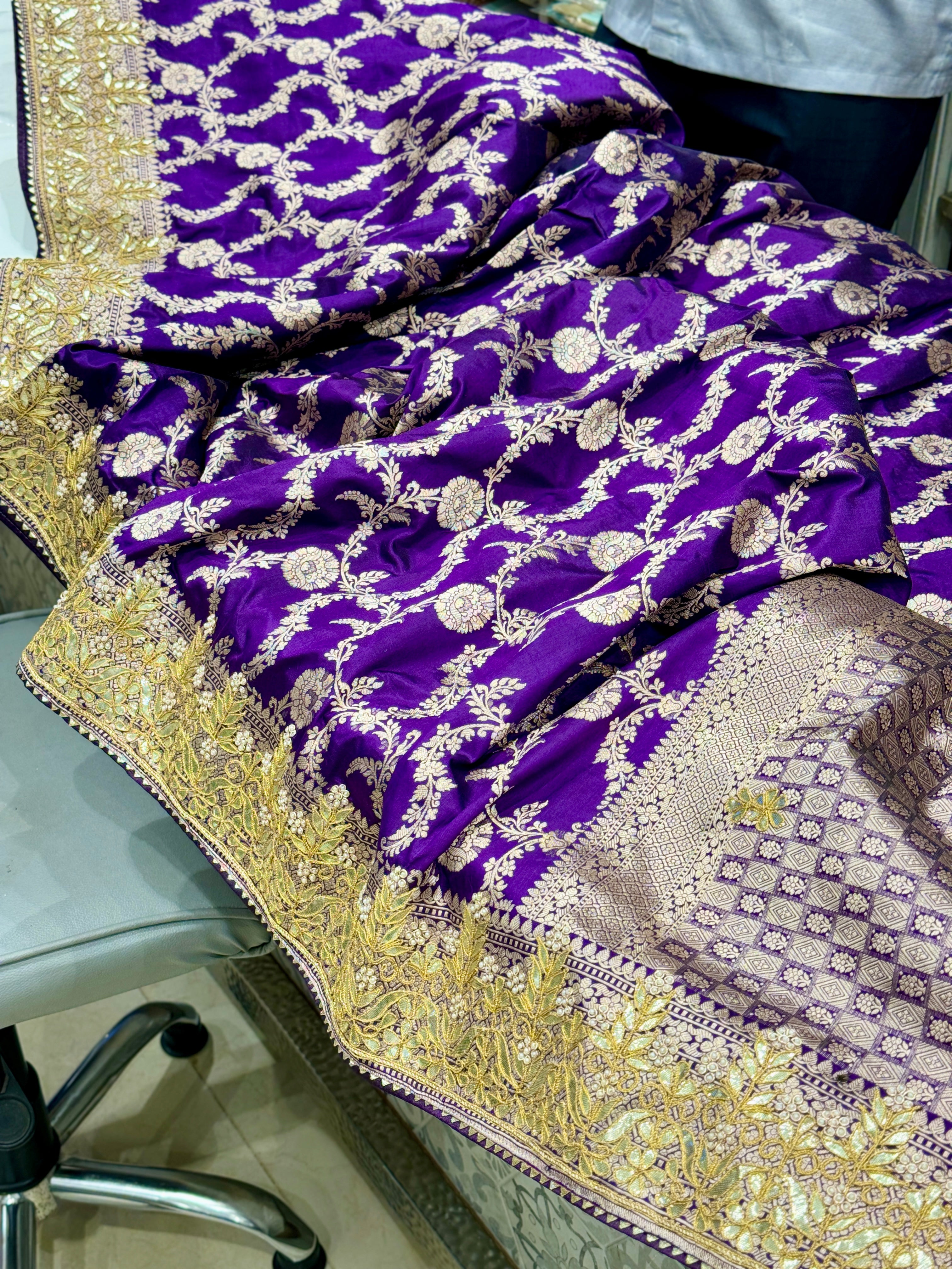 Handloom Banarasi Katan Gotapatti Saree