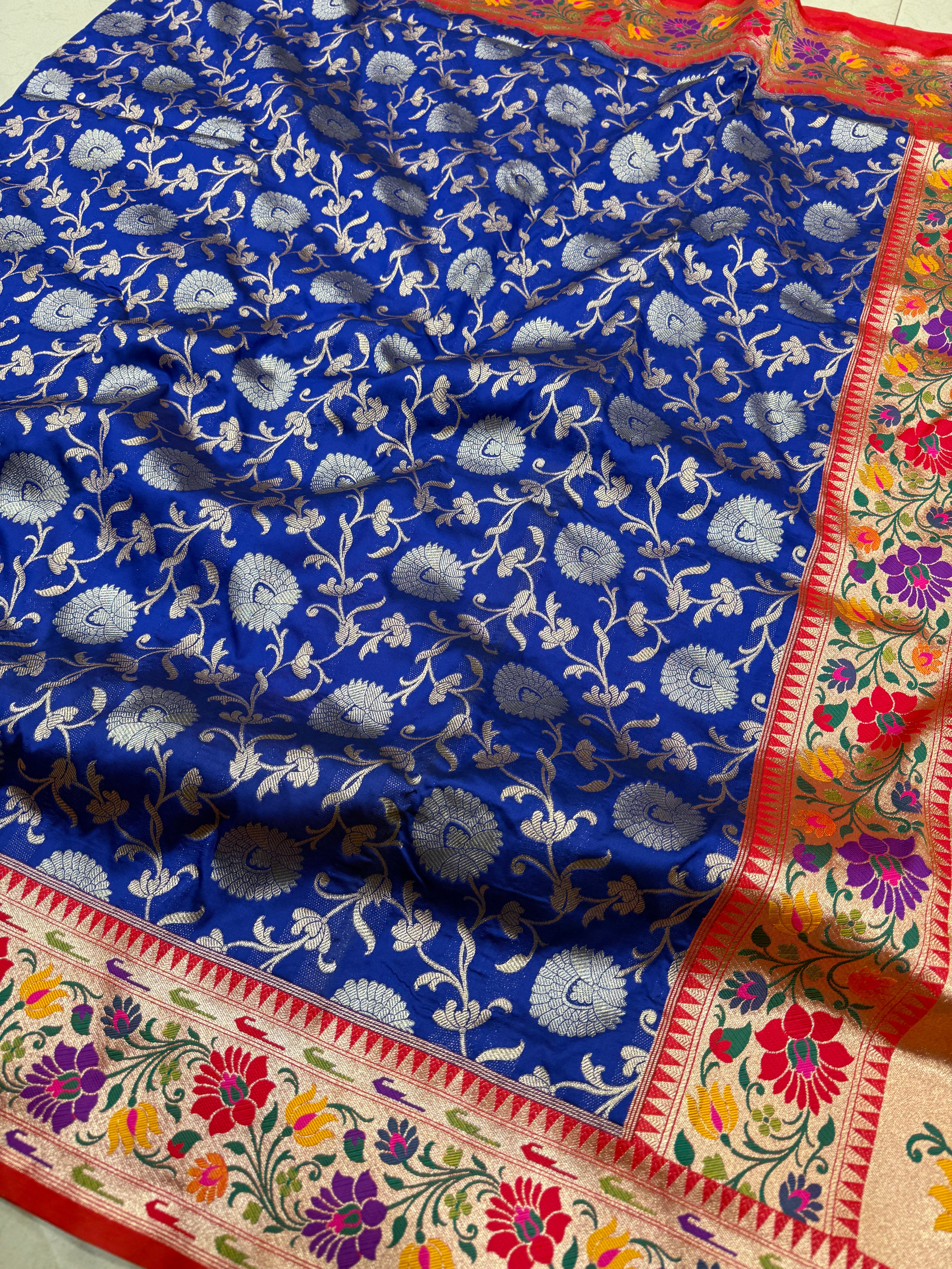 Royal Blue Banarasi Sona Rupa Saree