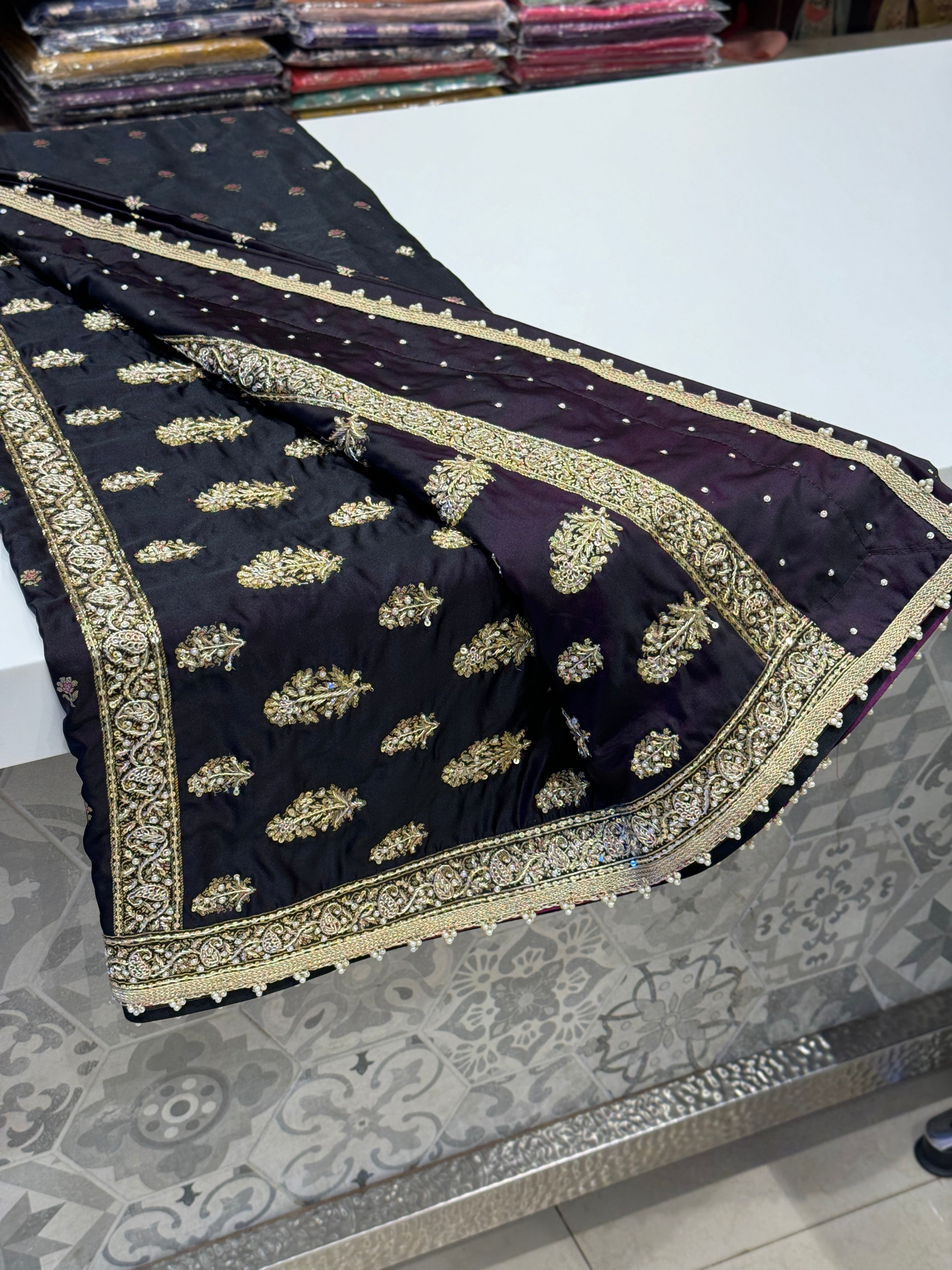 Banarasi Hand Embroidery Saree