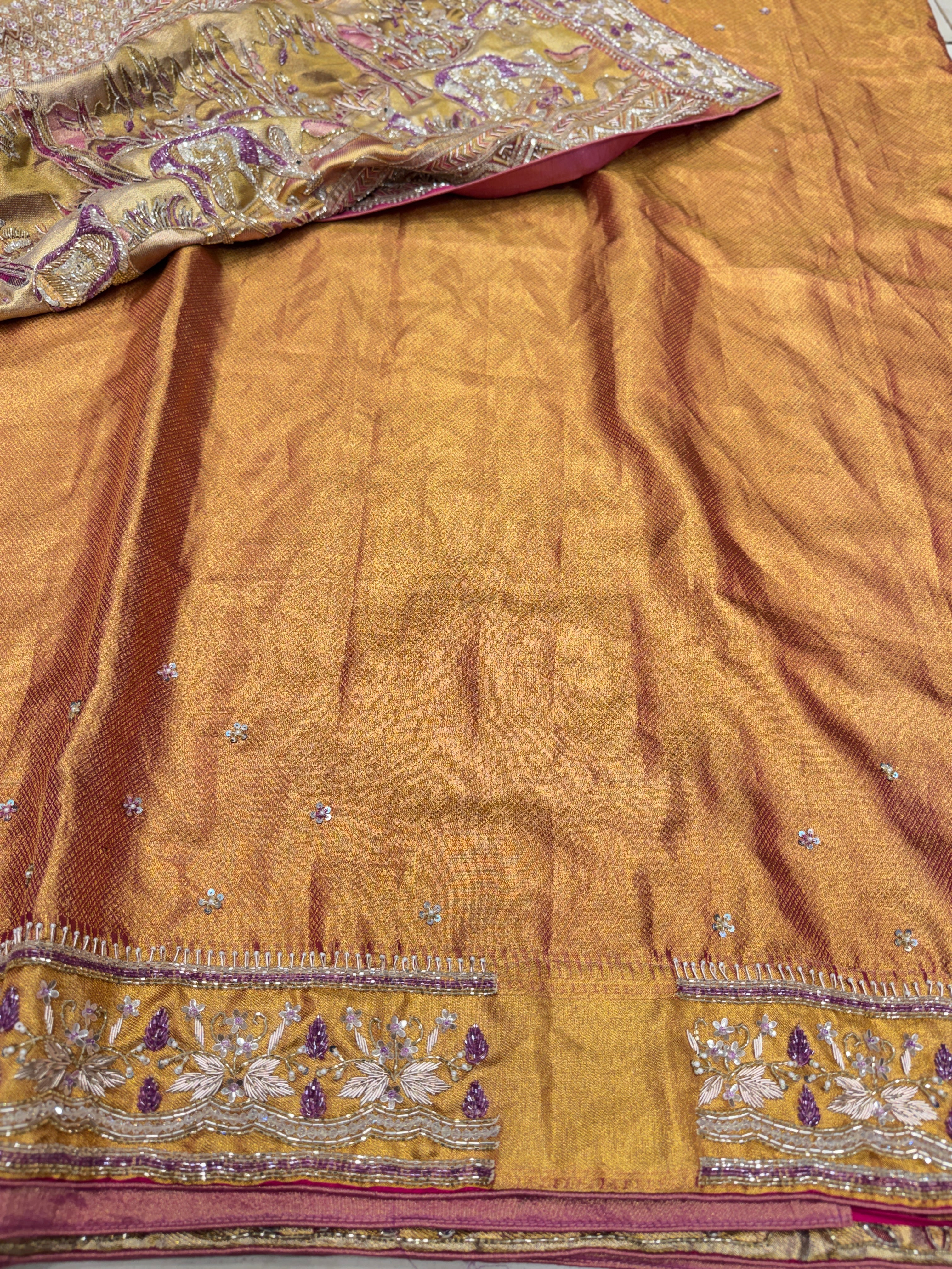Kanjivaram Embroidery Hiraniya Edit Saree