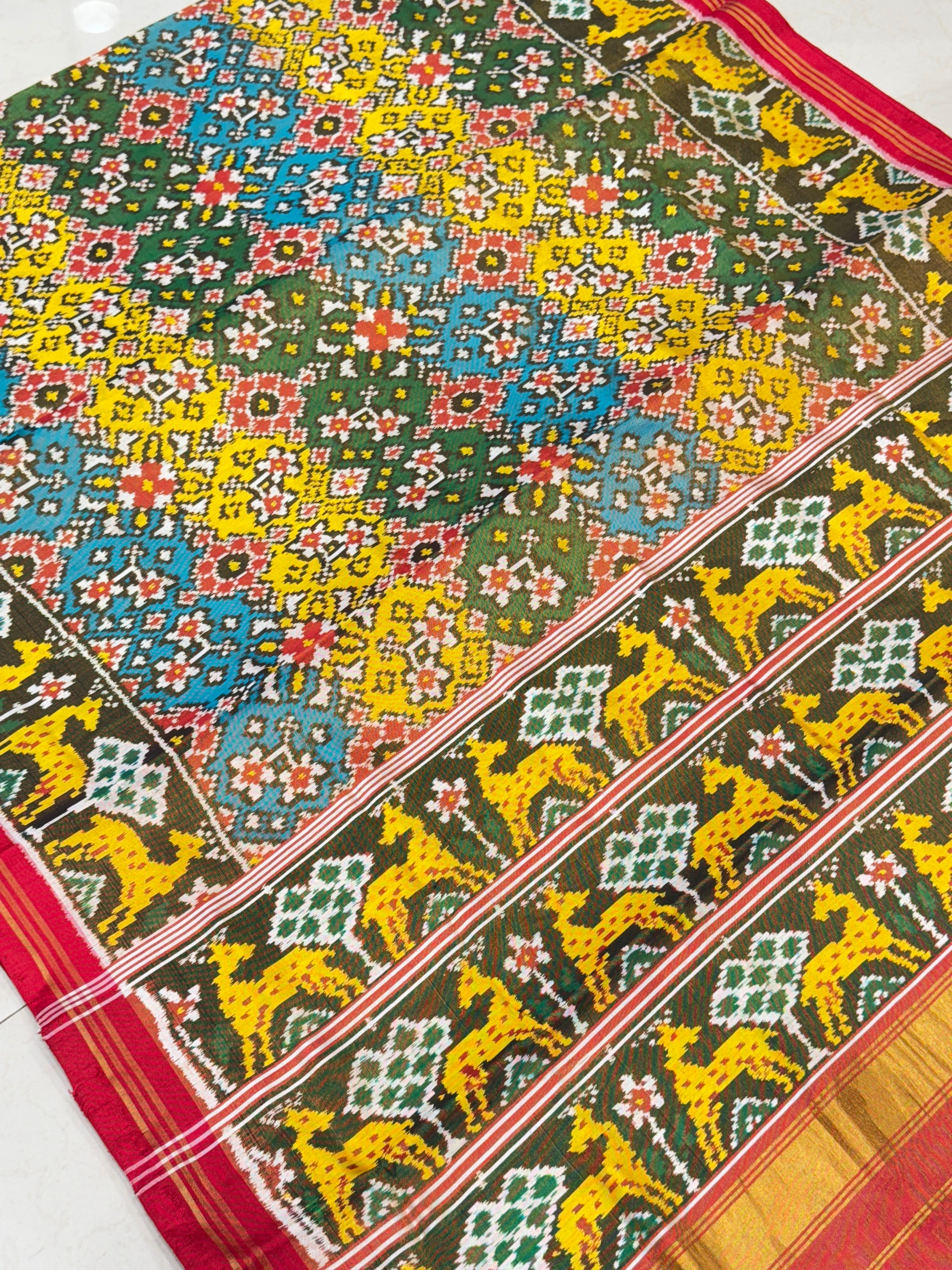 Traditional Handloom Tissue Silk Patola Saree