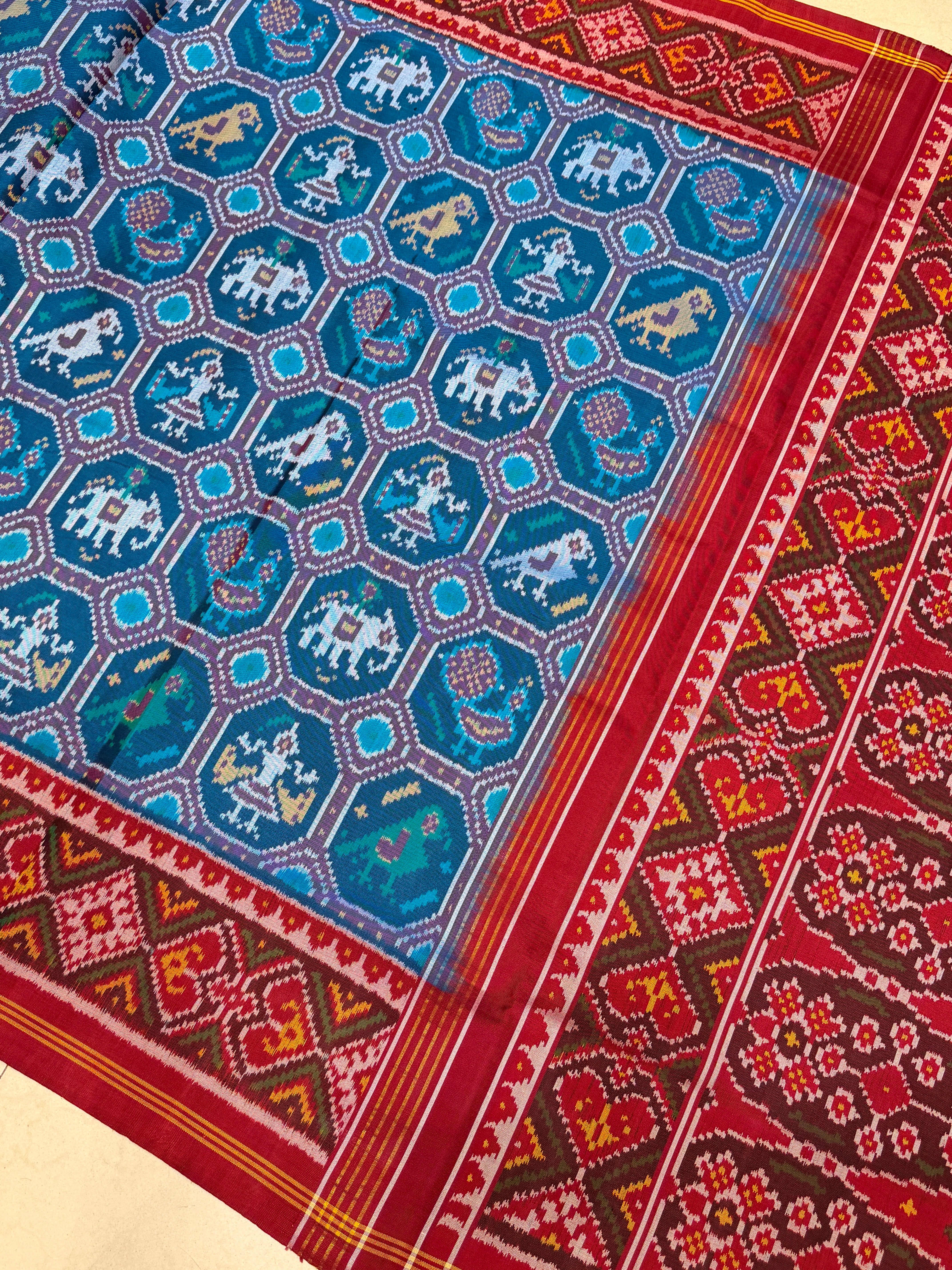 Blue Thambli Patan Patola Handloom Saree