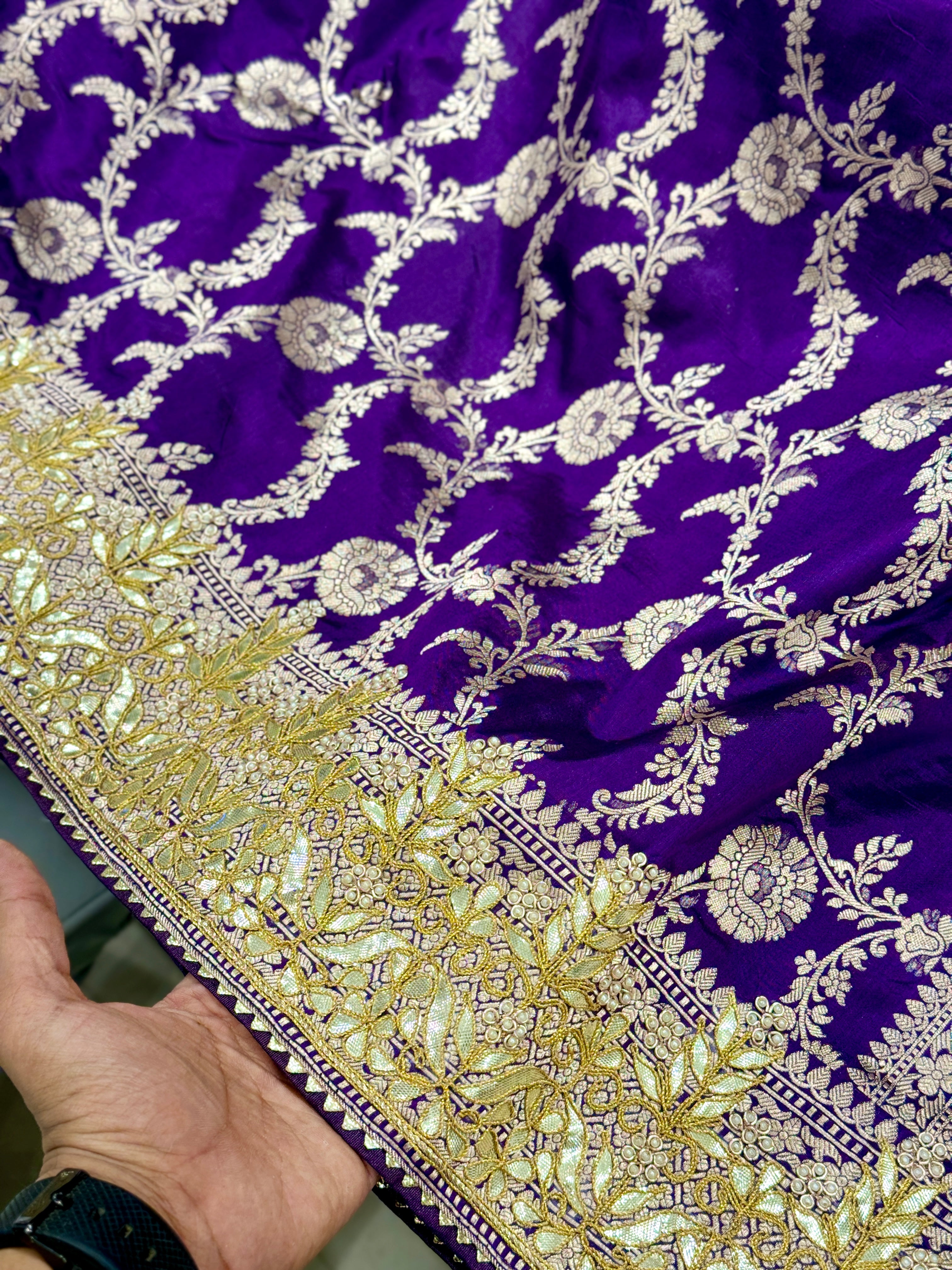 Handloom Banarasi Katan Gotapatti Saree