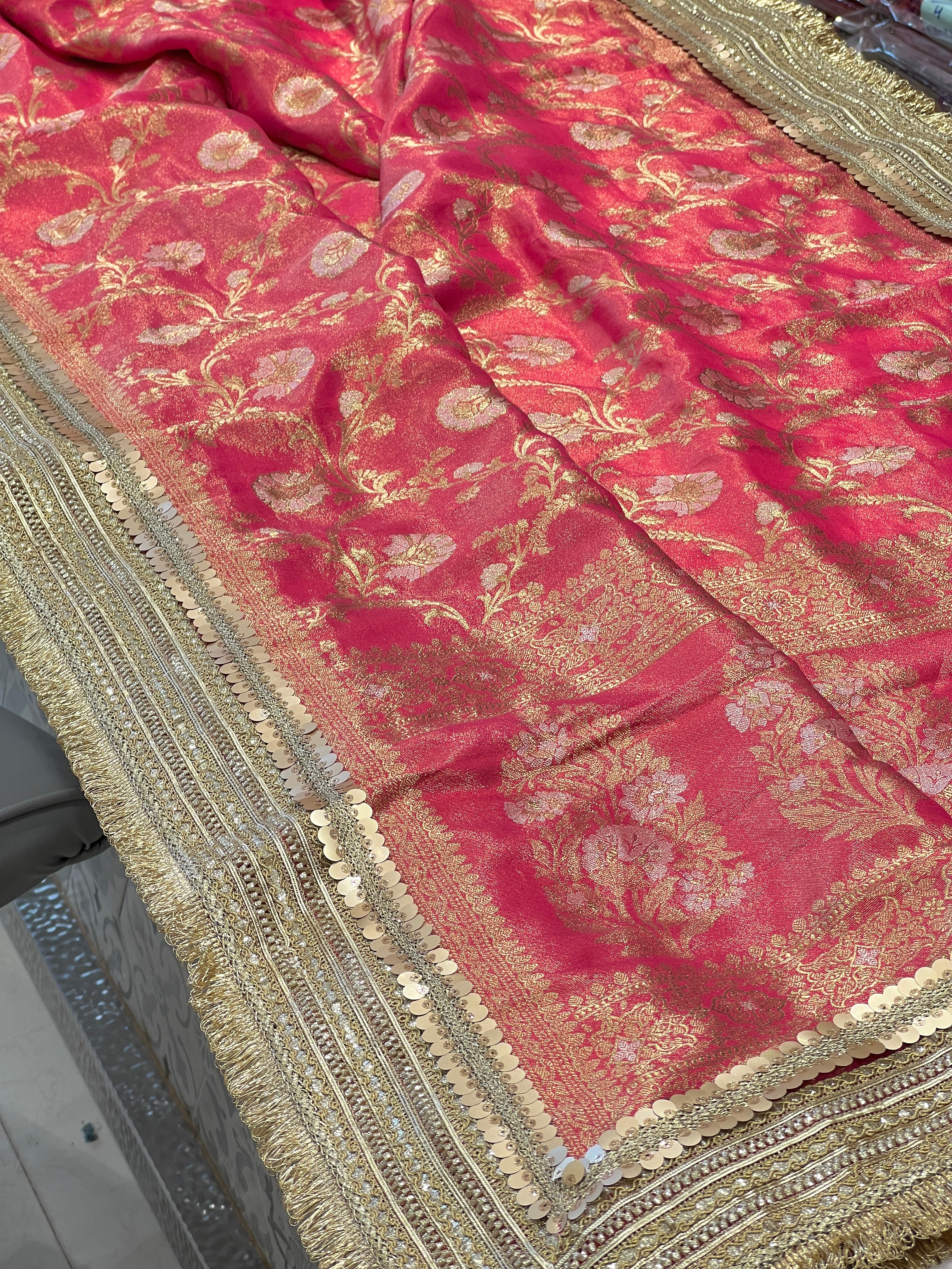 Tissue Jaal Maharani Edit Saree