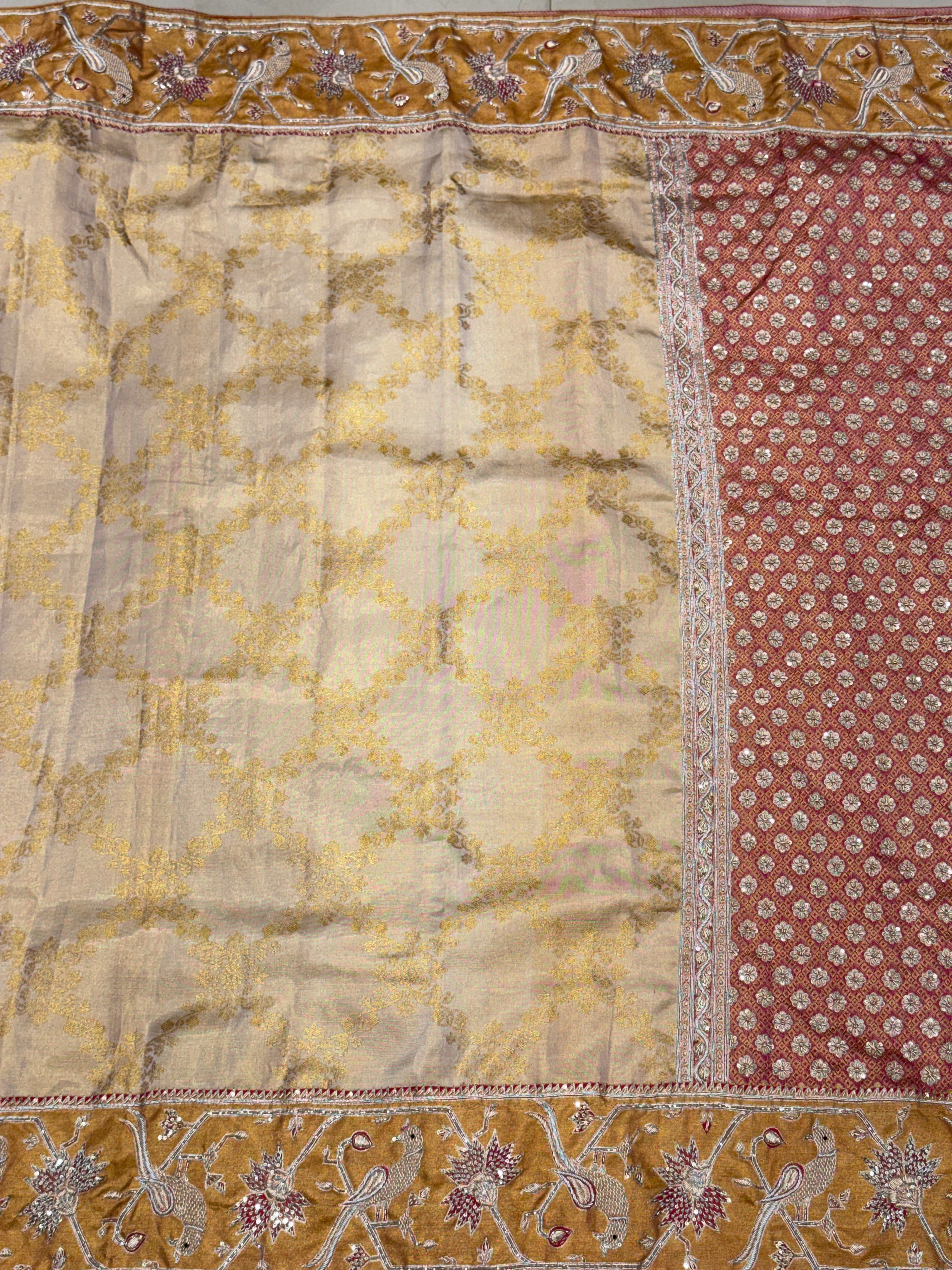 Kanjivaram Paithani Weave with Zardosi Embroidery Hand Made