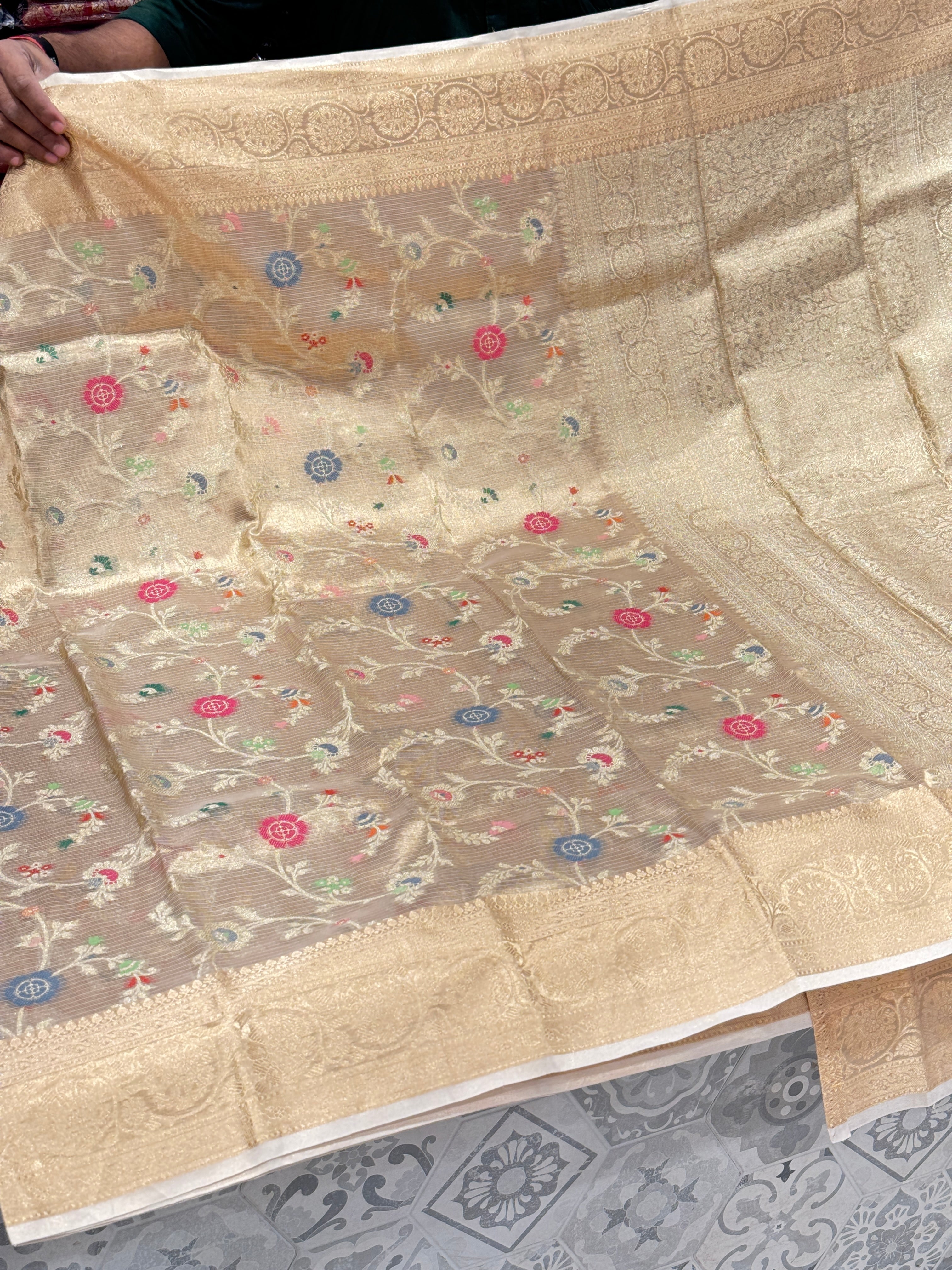 Meenakari Double Tissue Zari Kota Saree