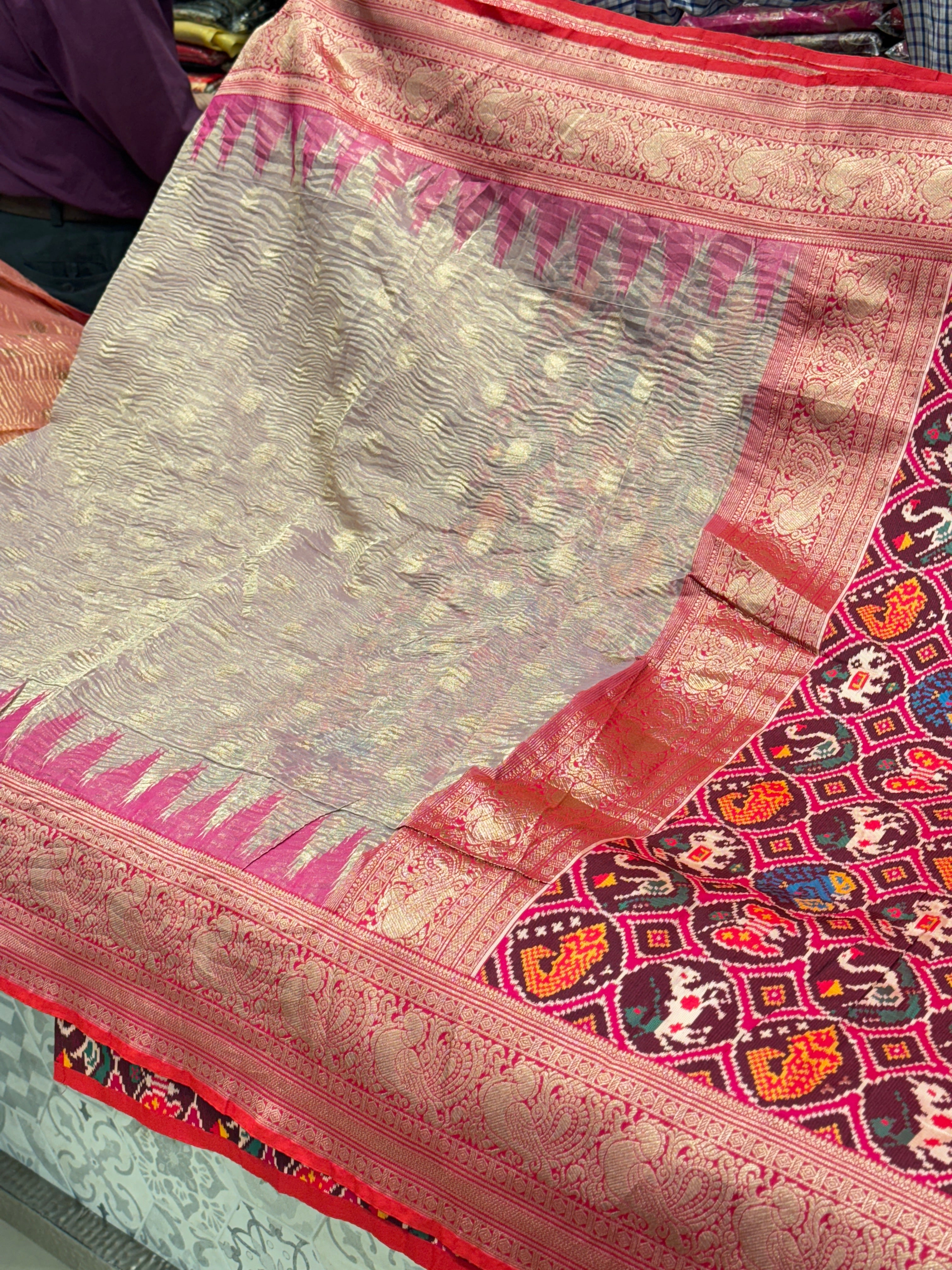 Crushed Tissue Patola Saree