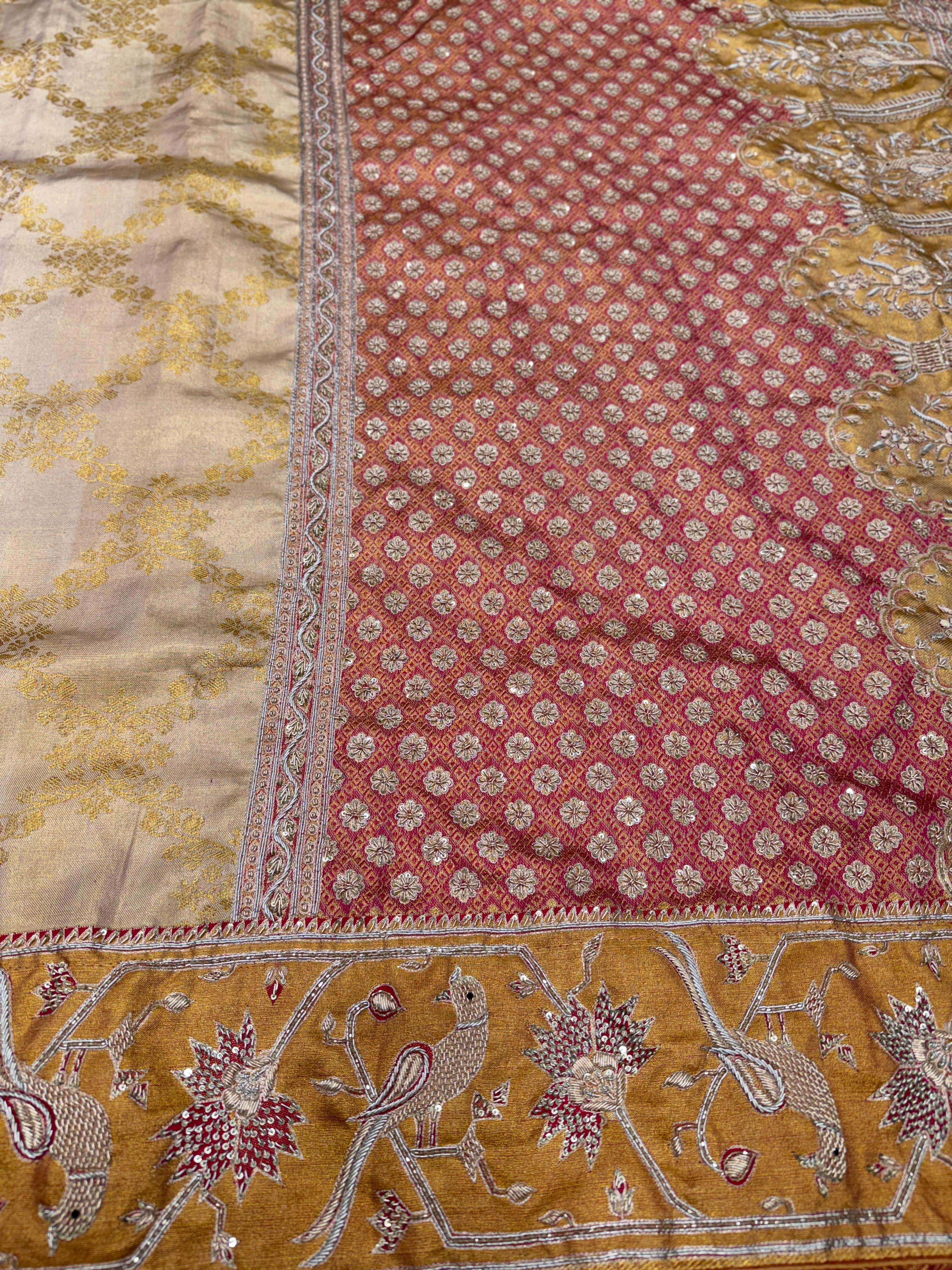 Kanjivaram Paithani Weave with Zardosi Embroidery Hand Made