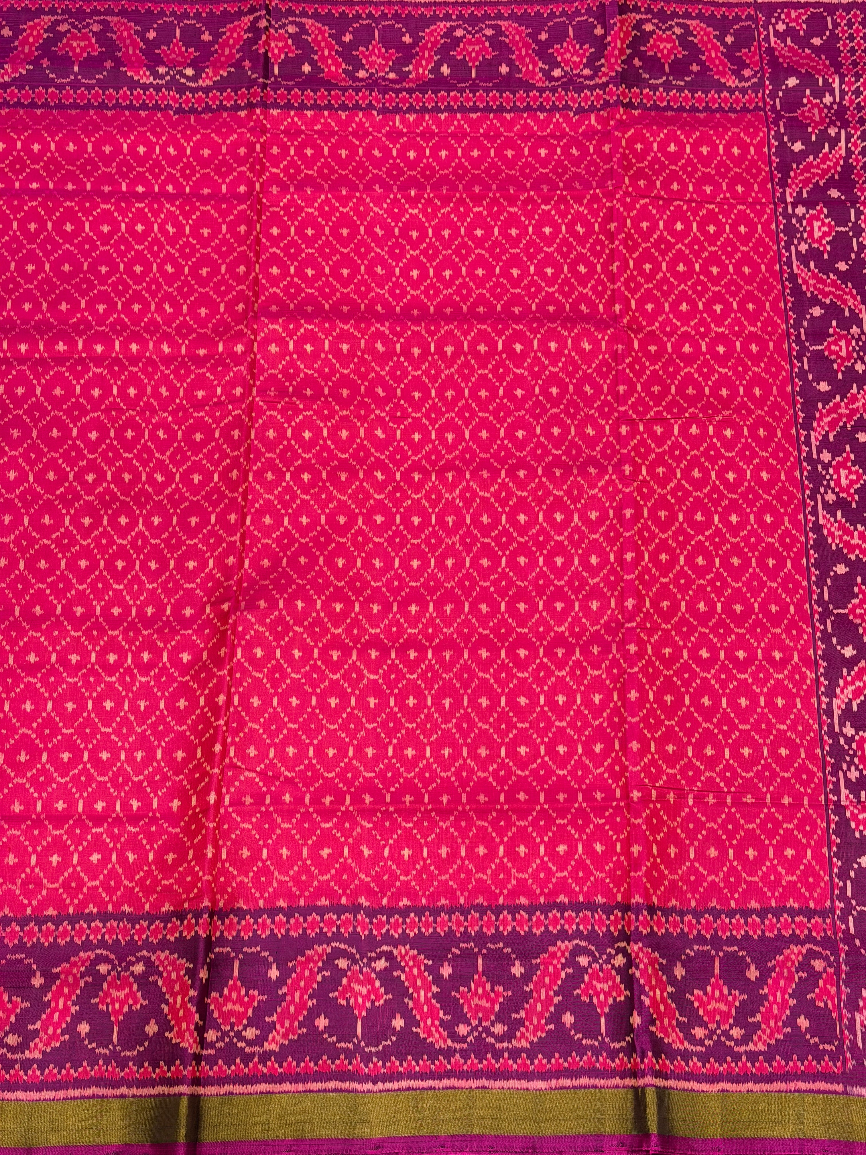 Rani Kesar Chand Pure Silk Patan Patola Handloom Saree