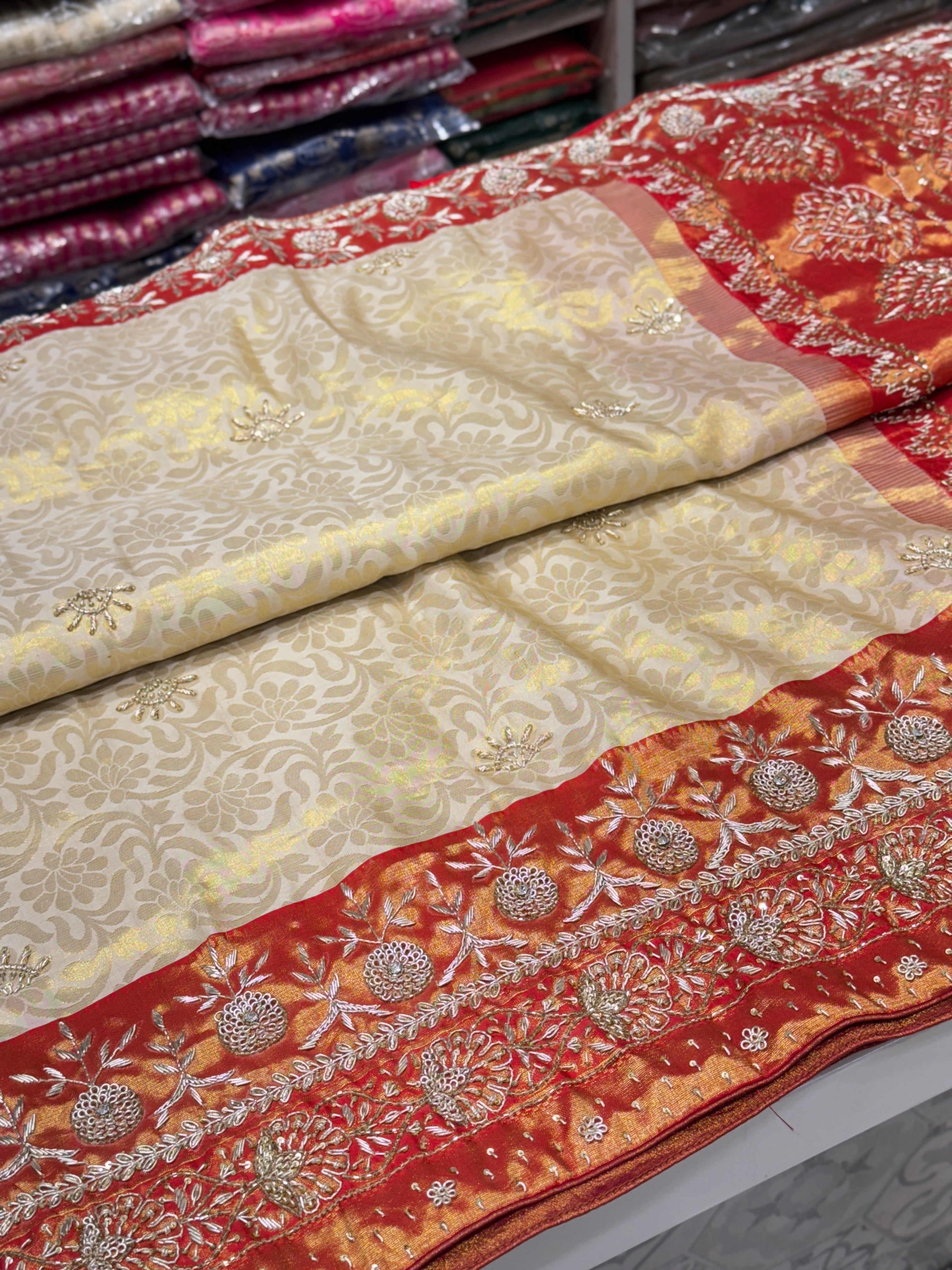 Handloom Kanjivaram Embroidered Saree