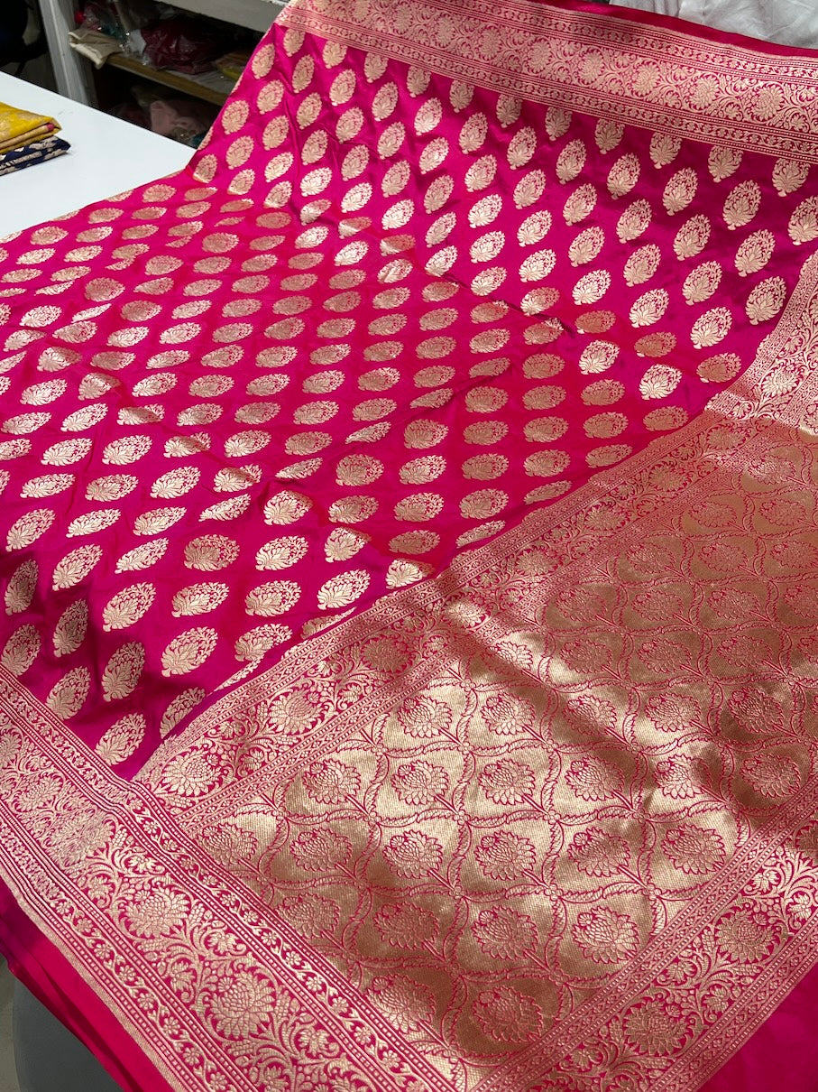 Rani Katan Silk Butta Saree