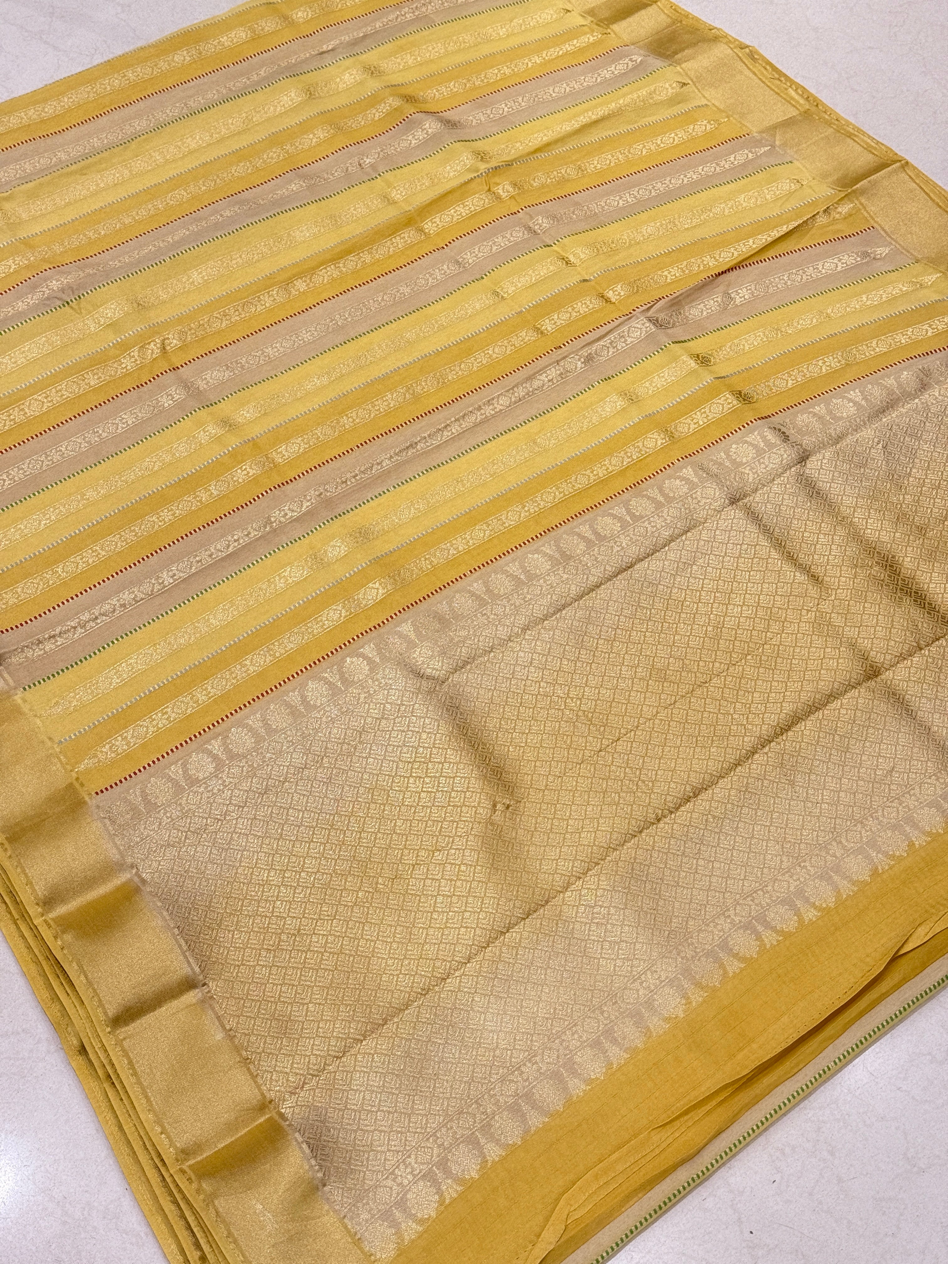 Contemporary Banarasi Tissue Cotton Rangkat Saree