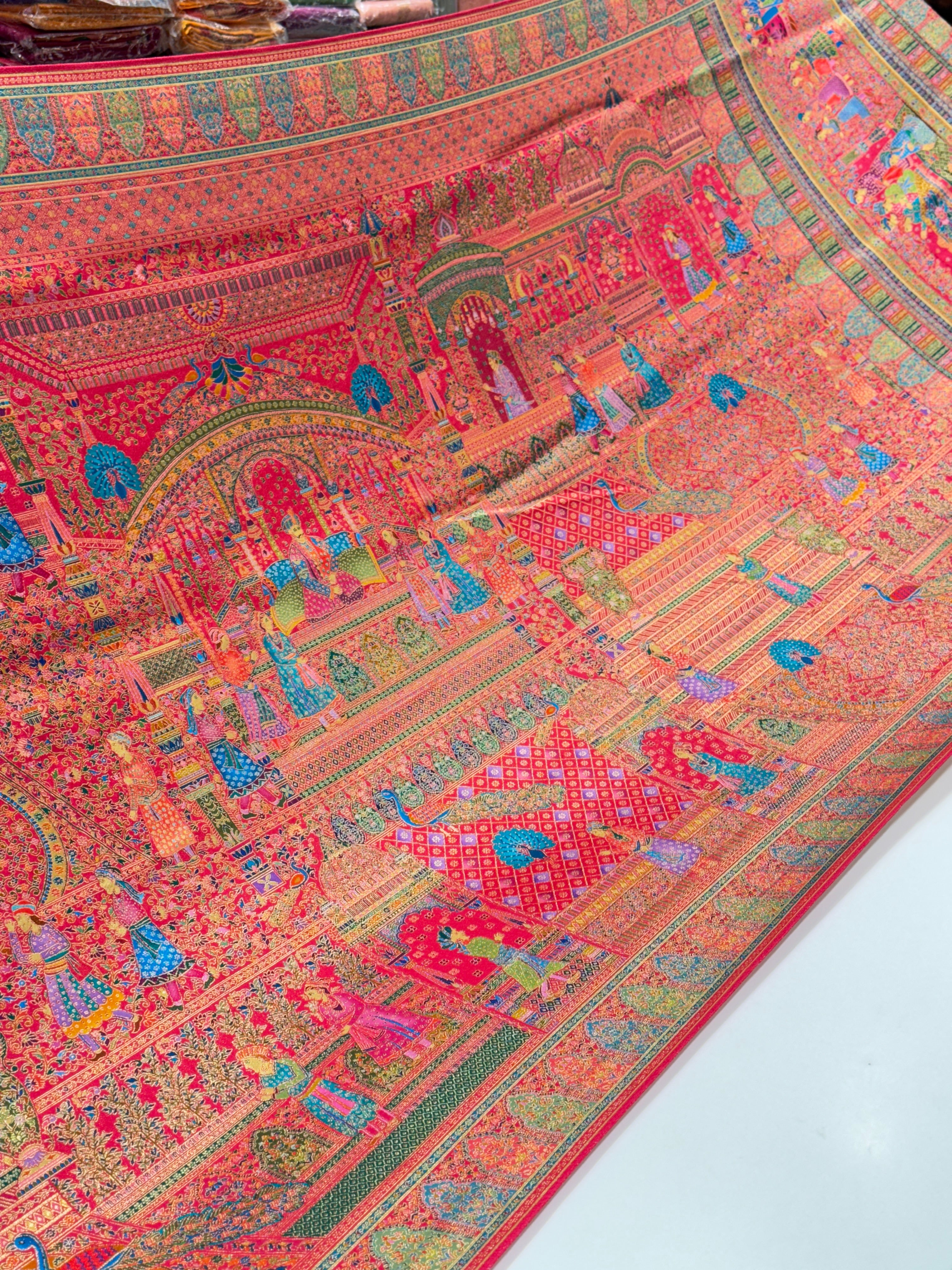 Rani Pashmina Style Darbar Silk Saree